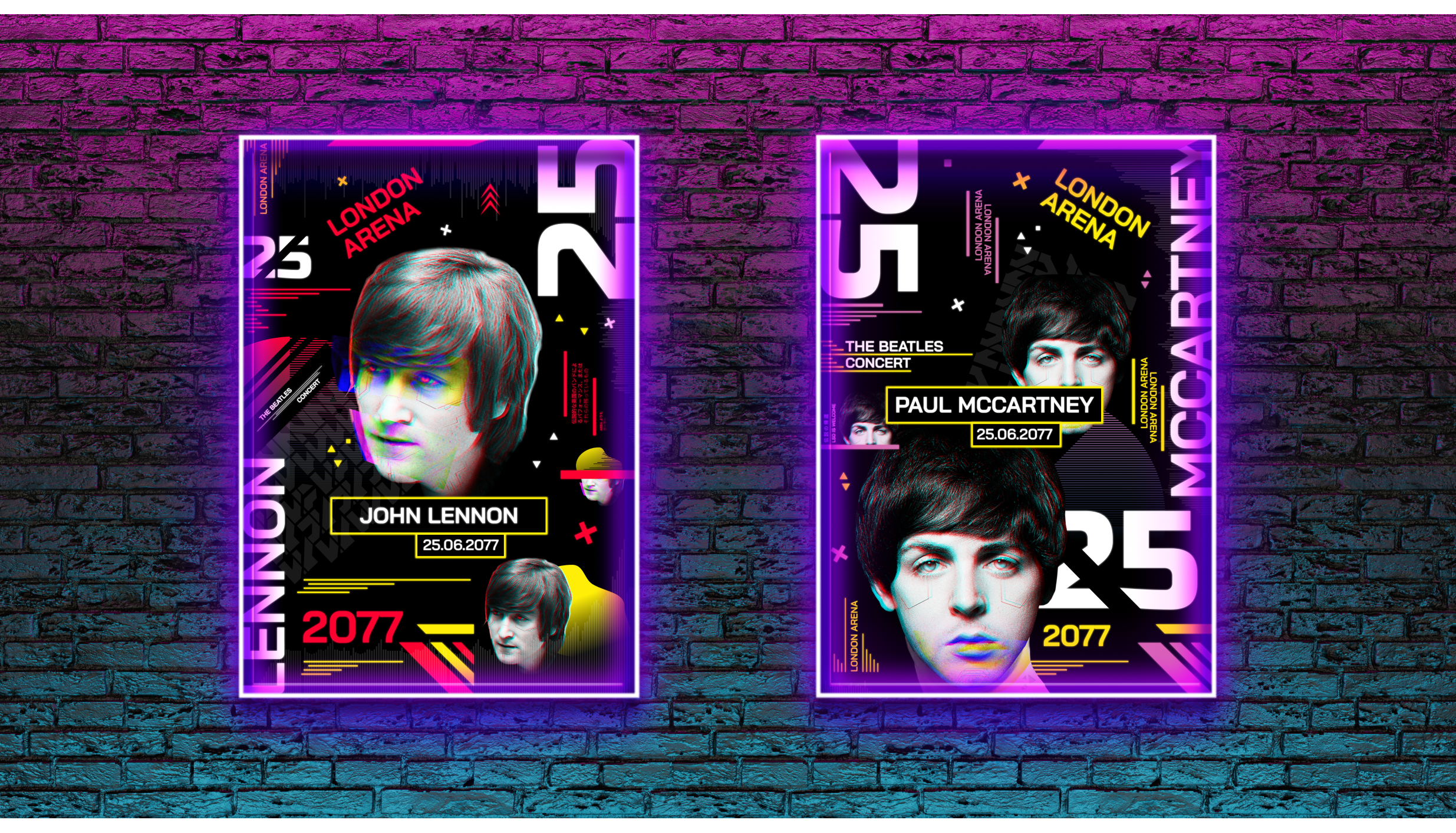 Cyberpunk The Beatles Posters — Изображение №6 — Иллюстрация, Графика на Dprofile