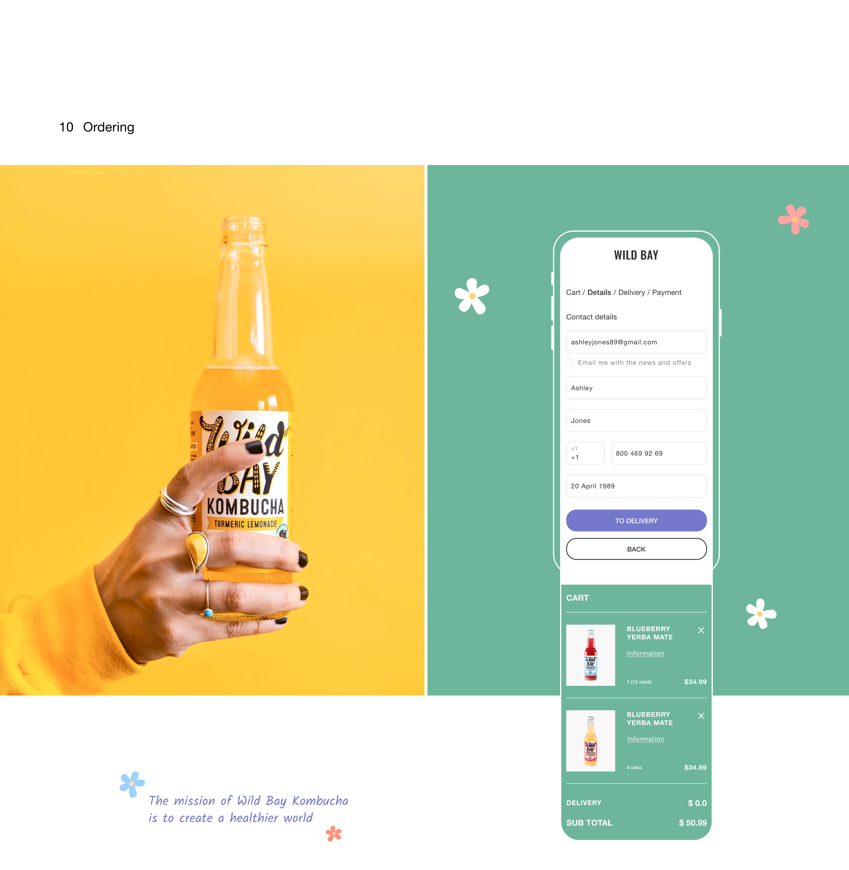 Wild Bay Kombucha / UI/UX Design — Изображение №9 — Интерфейсы на Dprofile