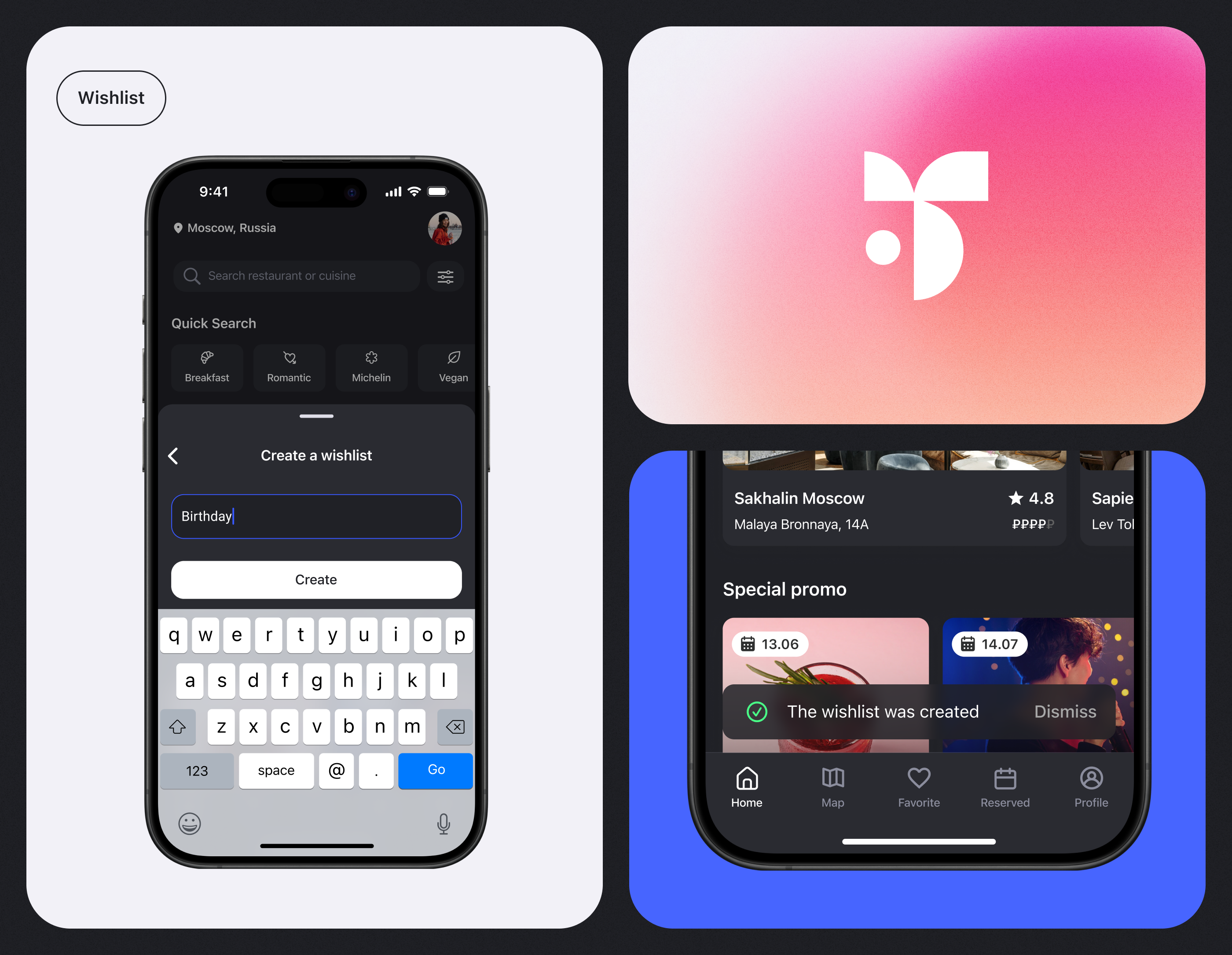 TableTrek│mobile app for booking restaurants — Изображение №13 — Интерфейсы на Dprofile