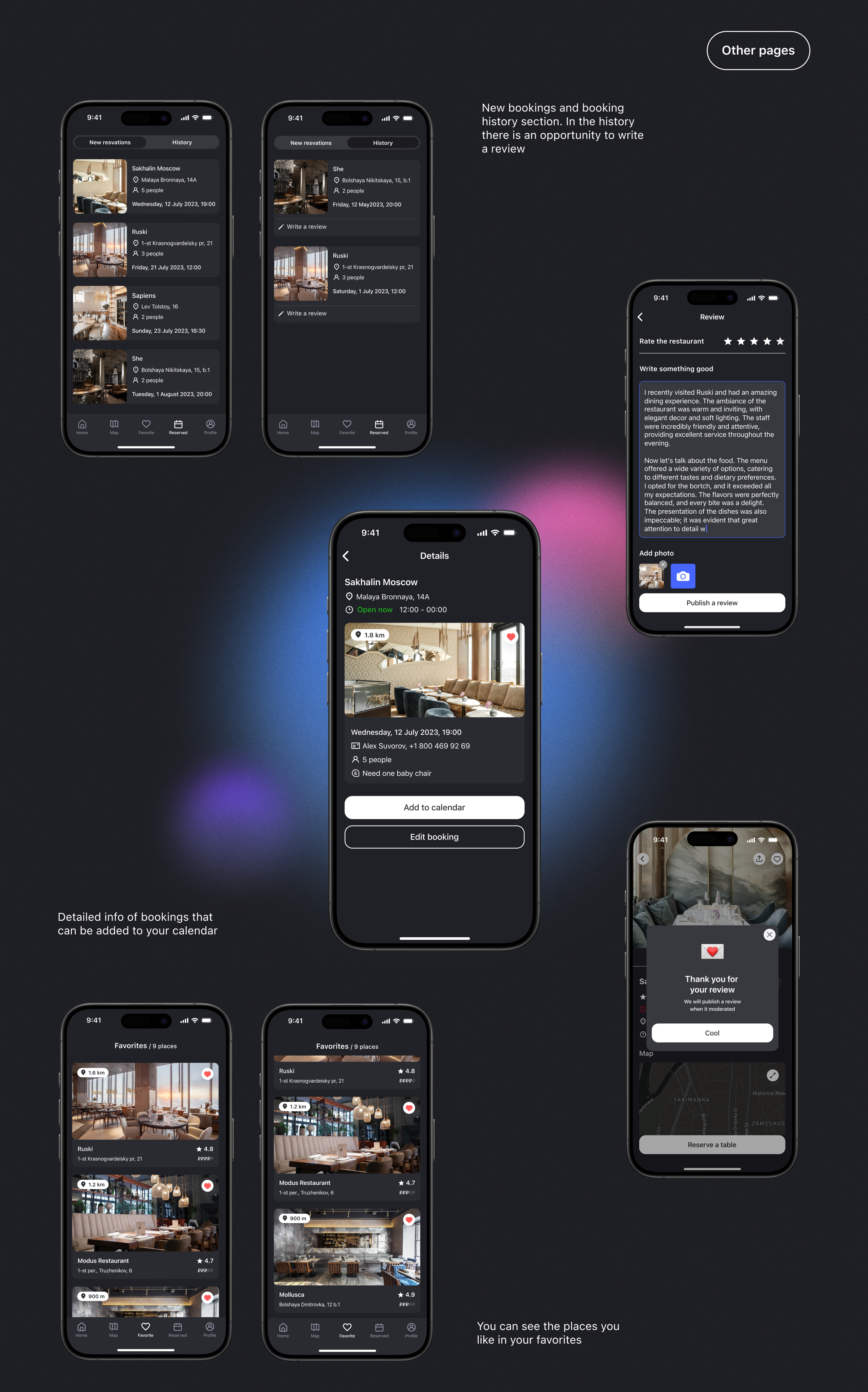 TableTrek│mobile app for booking restaurants — Изображение №12 — Интерфейсы на Dprofile