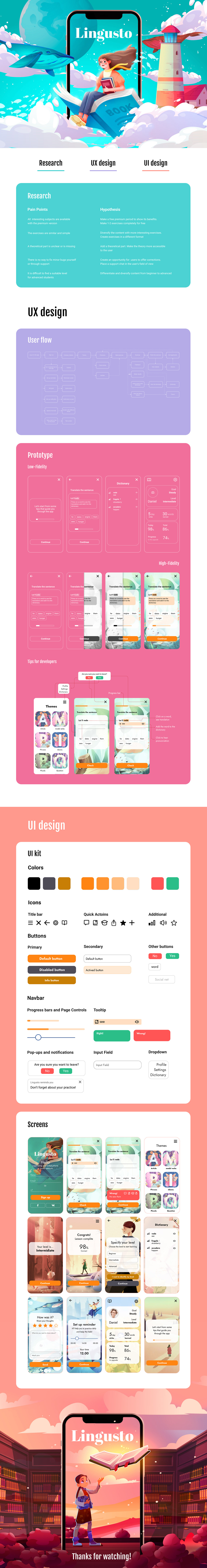 Lingusto | Language learning app — Изображение №1 — Интерфейсы на Dprofile
