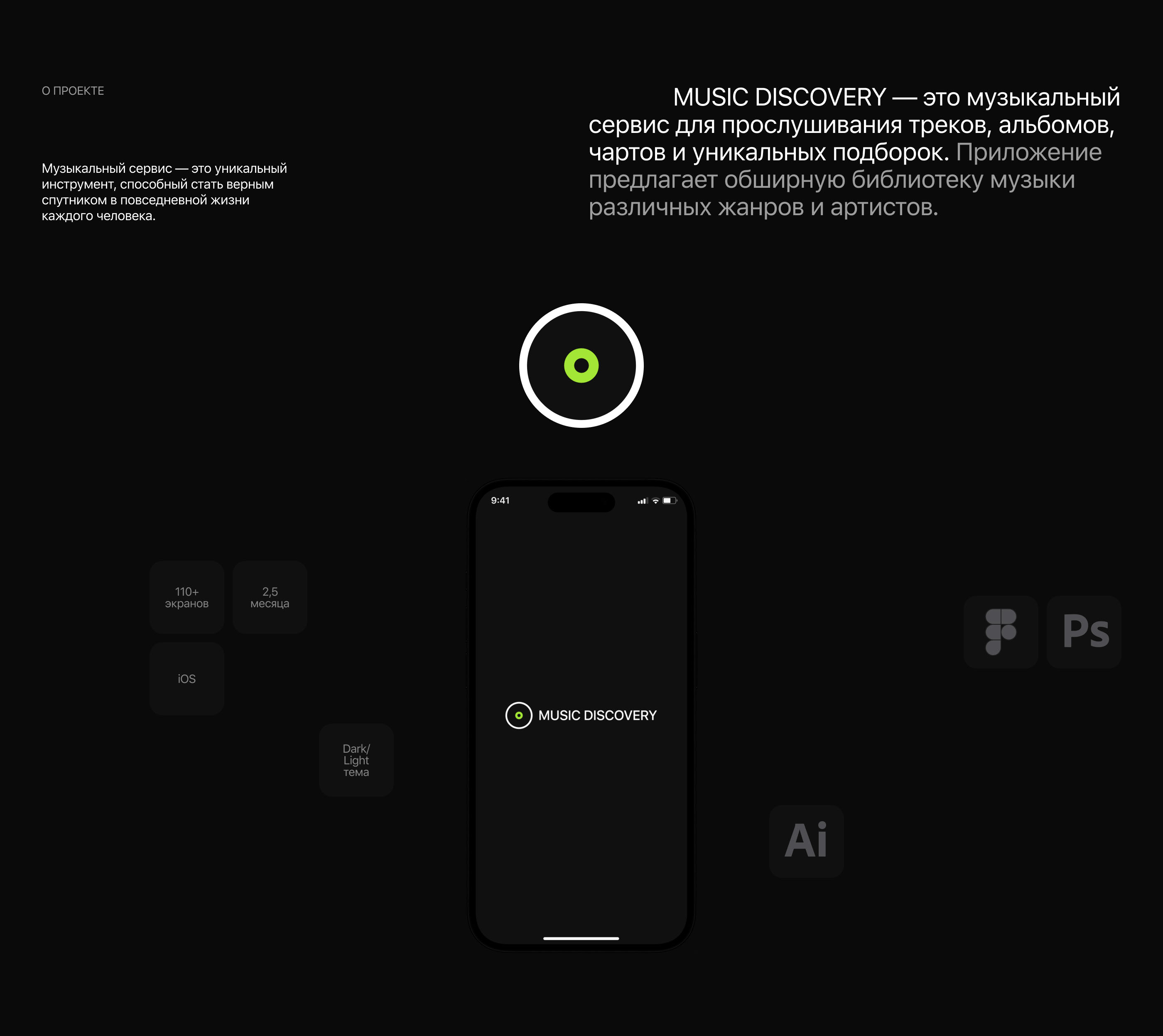 Music Discovery | Mobile app | UX/UI Design — Изображение №2 — Интерфейсы на Dprofile