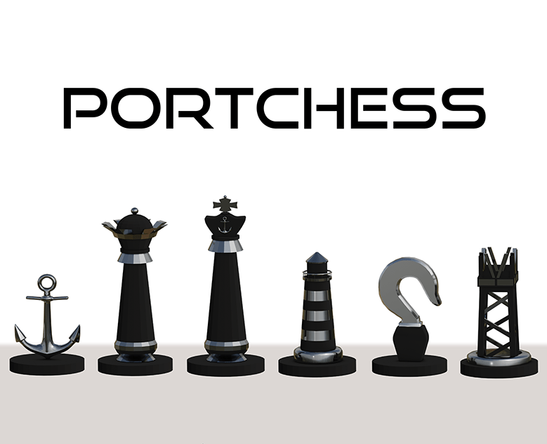 PORTCHESS (сувенирные шахматы) — Брендинг, 3D на Dprofile