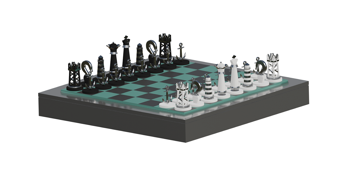 PORTCHESS (сувенирные шахматы) — Изображение №5 — Брендинг, 3D на Dprofile