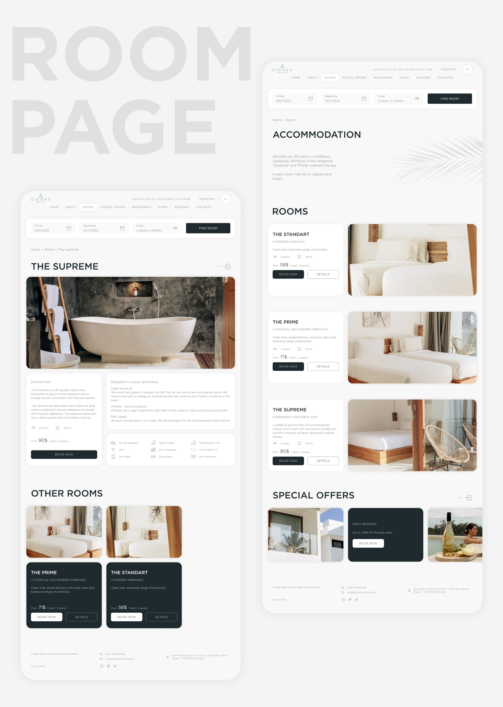 Ux/Ui design for hotel — Изображение №4 — Интерфейсы на Dprofile