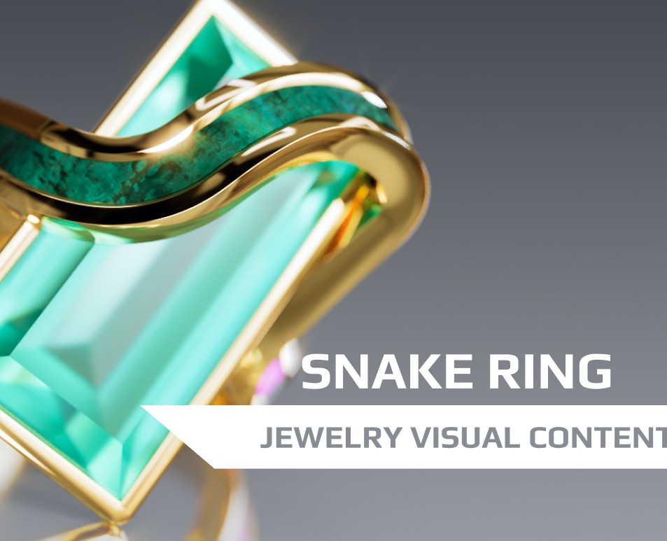 Jewelry visualization: Snake ring — 3D, Анимация на Dprofile