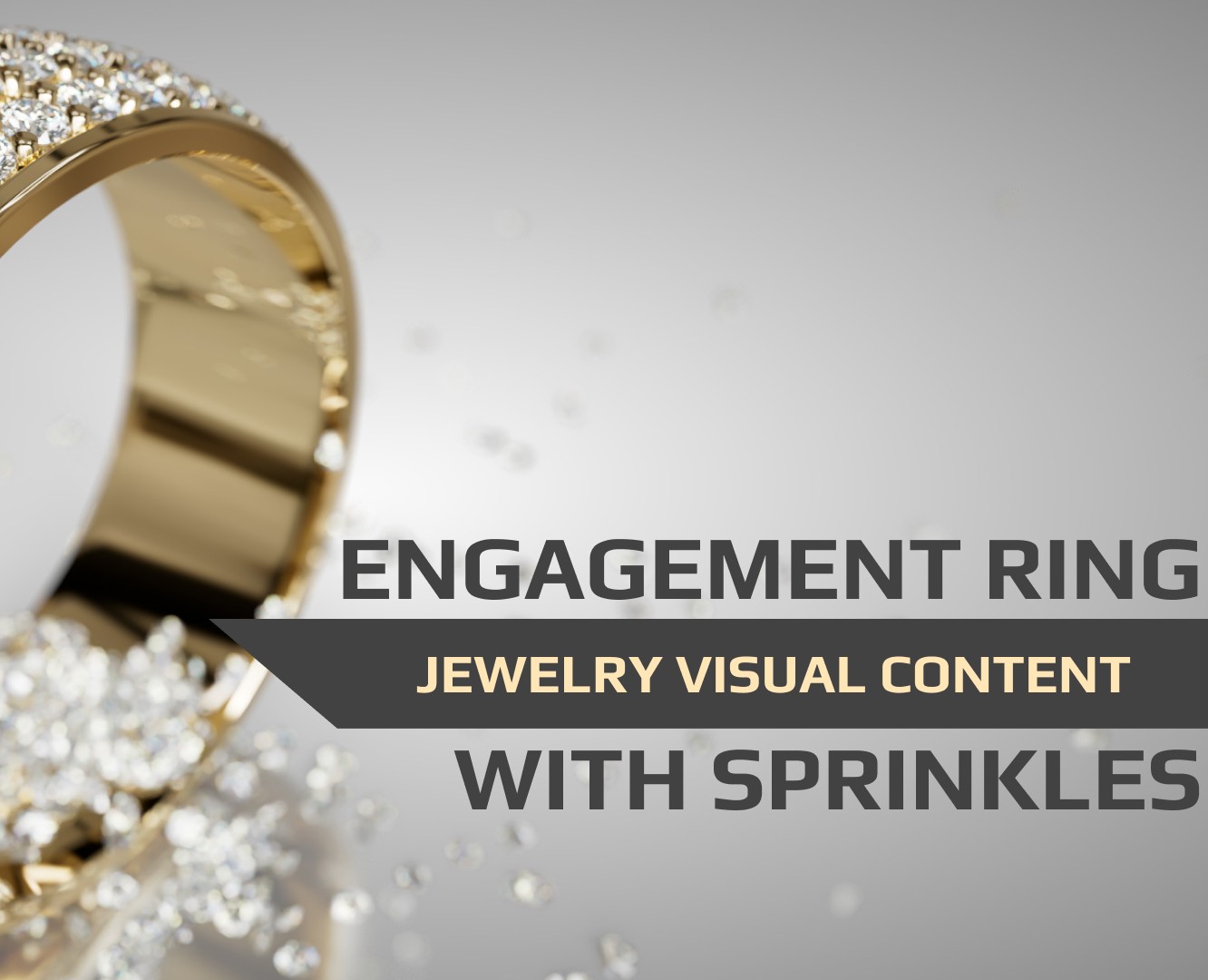 3D визуализация: Обручальное кольцо с обсыпкой — 3D, Анимация на Dprofile