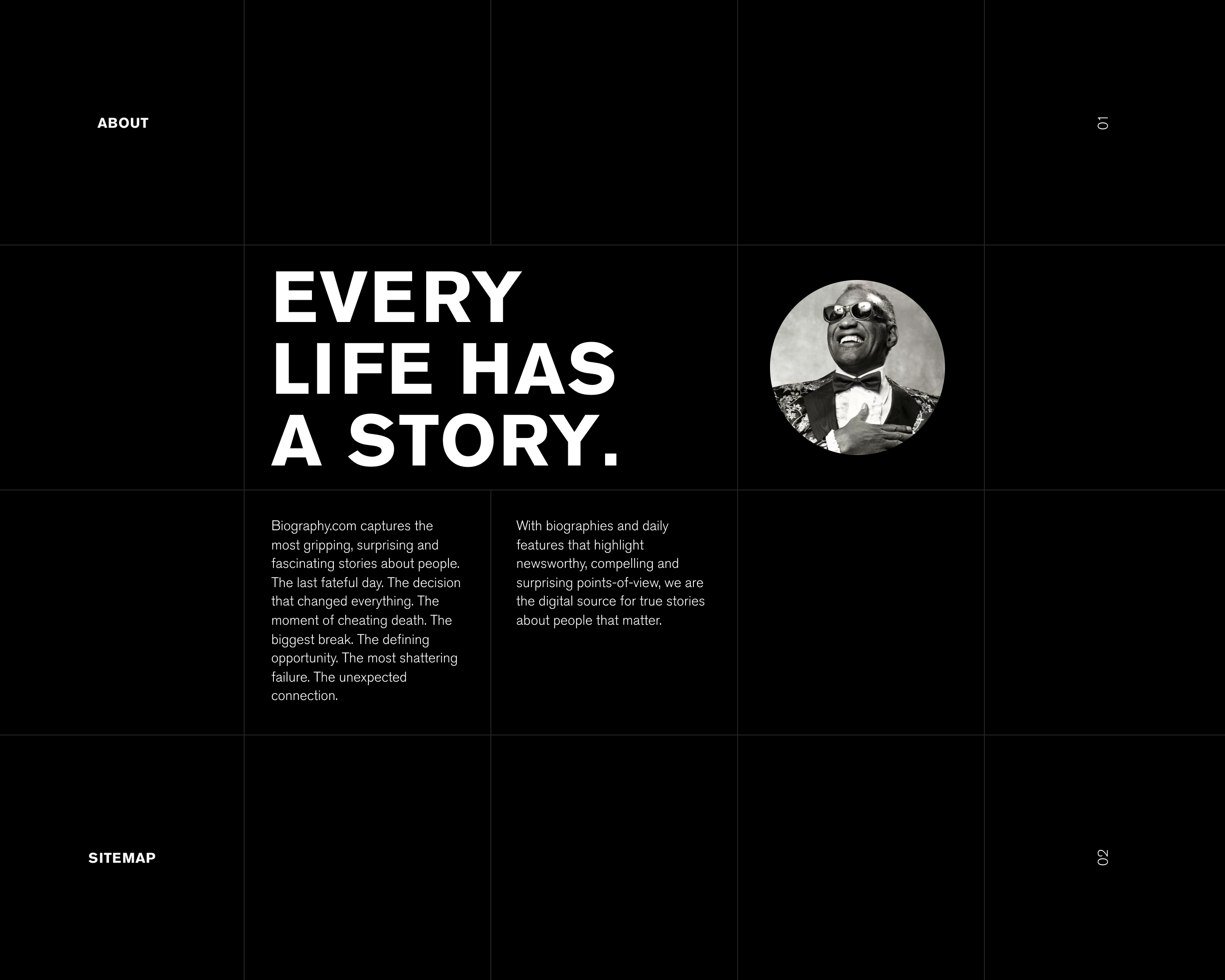 BIOGRAPHY.COM (Redesign) — Изображение №2 — Интерфейсы, Брендинг на Dprofile