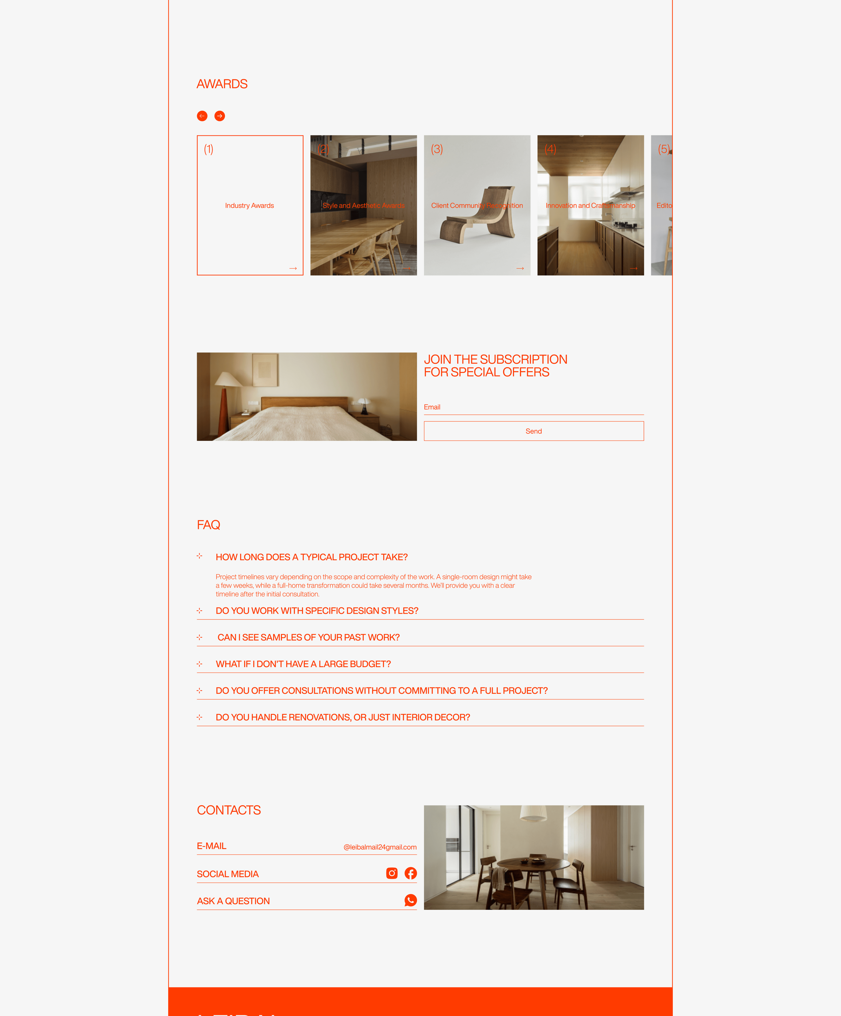 LEIBAL | Interior design studio — Изображение №5 — Интерфейсы на Dprofile