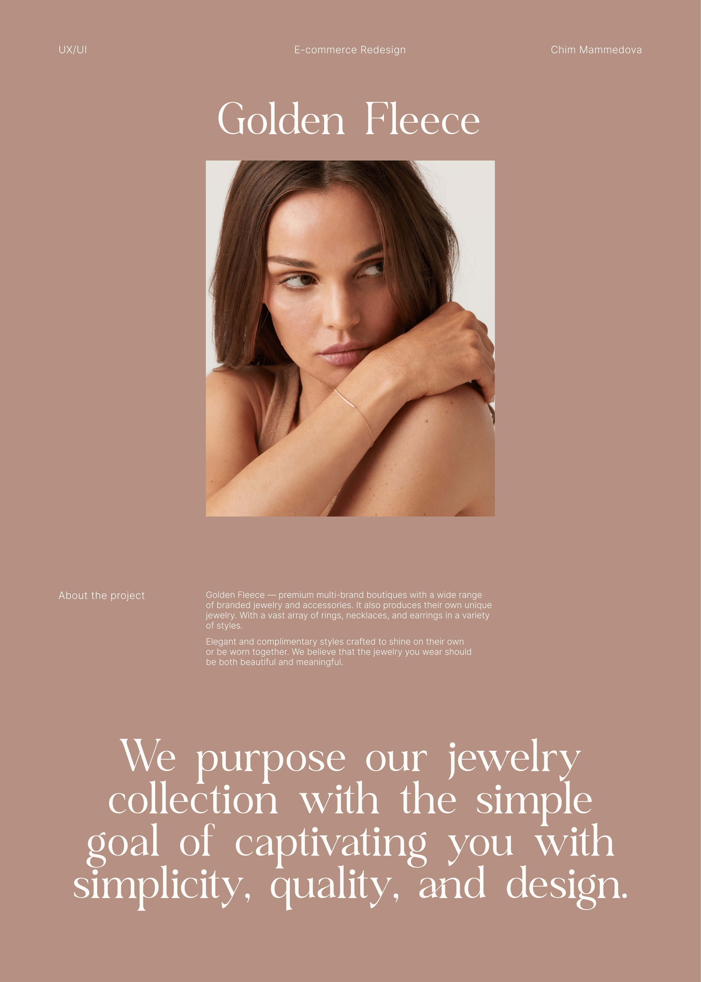 Golden Fleece | Jewelry Boutique — Изображение №1 — Интерфейсы, Анимация на Dprofile