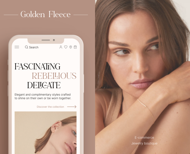 Golden Fleece | Jewelry Boutique — Интерфейсы, Анимация на Dprofile
