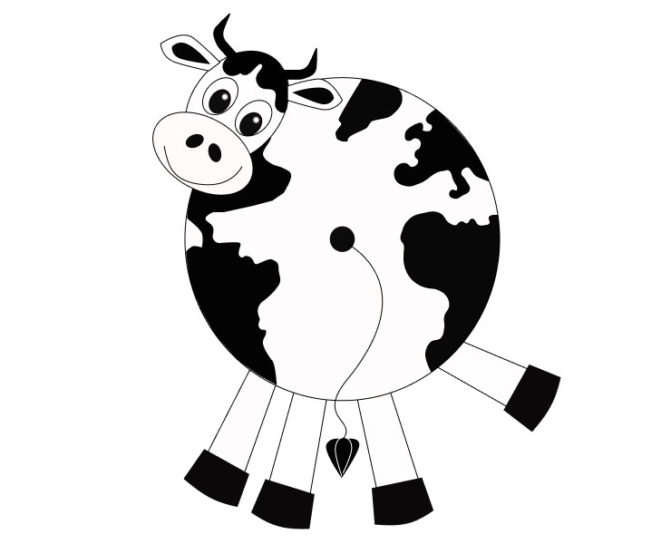 Корова-глобус — Брендинг, Иллюстрация на Dprofile