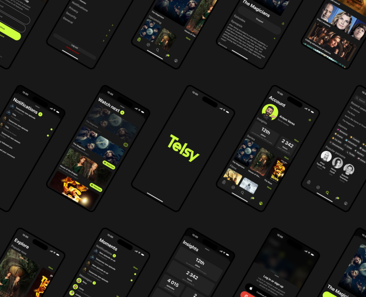 Telsy | branding & ui design — Интерфейсы, Брендинг, Графика на Dprofile