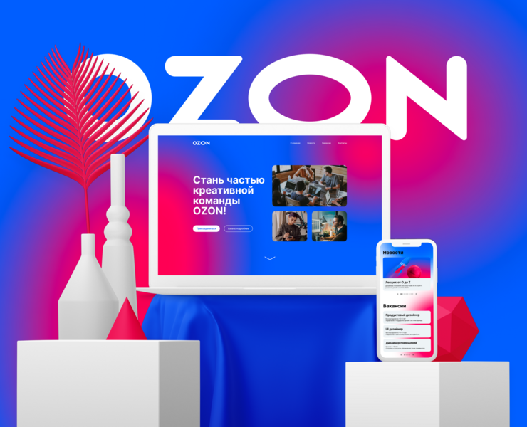 Ozon | website — Интерфейсы, Графика на Dprofile
