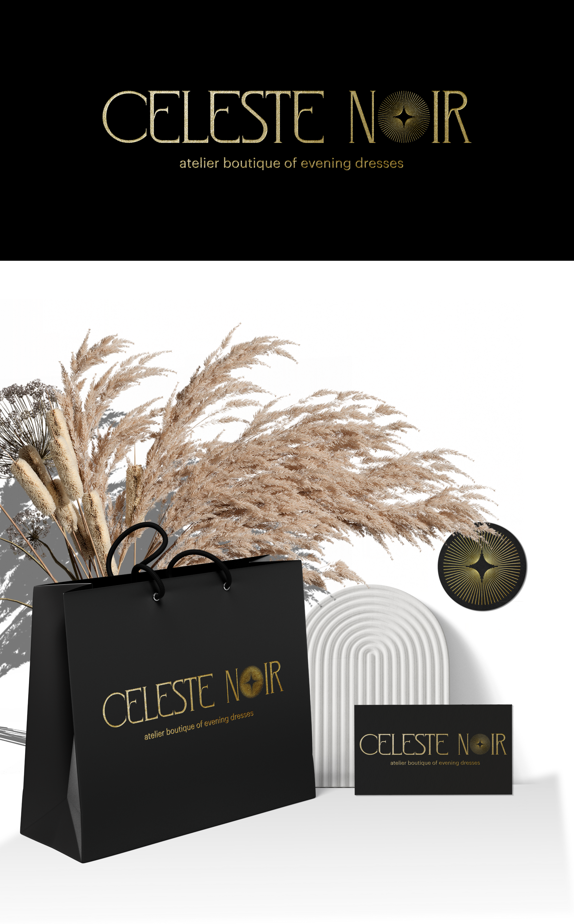 CELESTE NOIR — atelier boutique of evening dresses — Изображение №1 — Брендинг на Dprofile