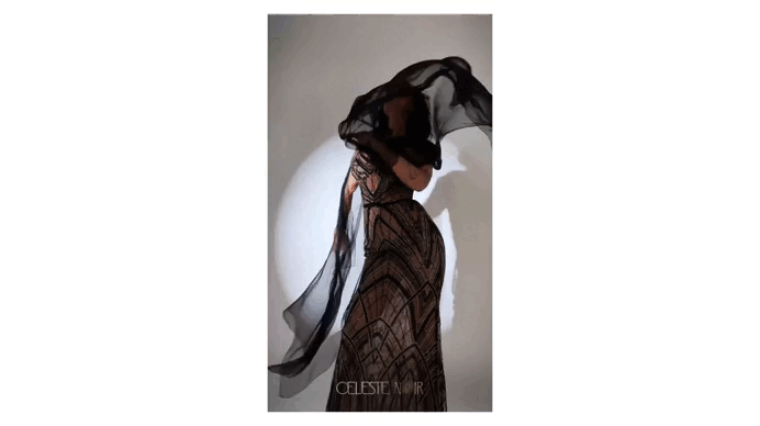 CELESTE NOIR — atelier boutique of evening dresses — Изображение №2 — Брендинг на Dprofile