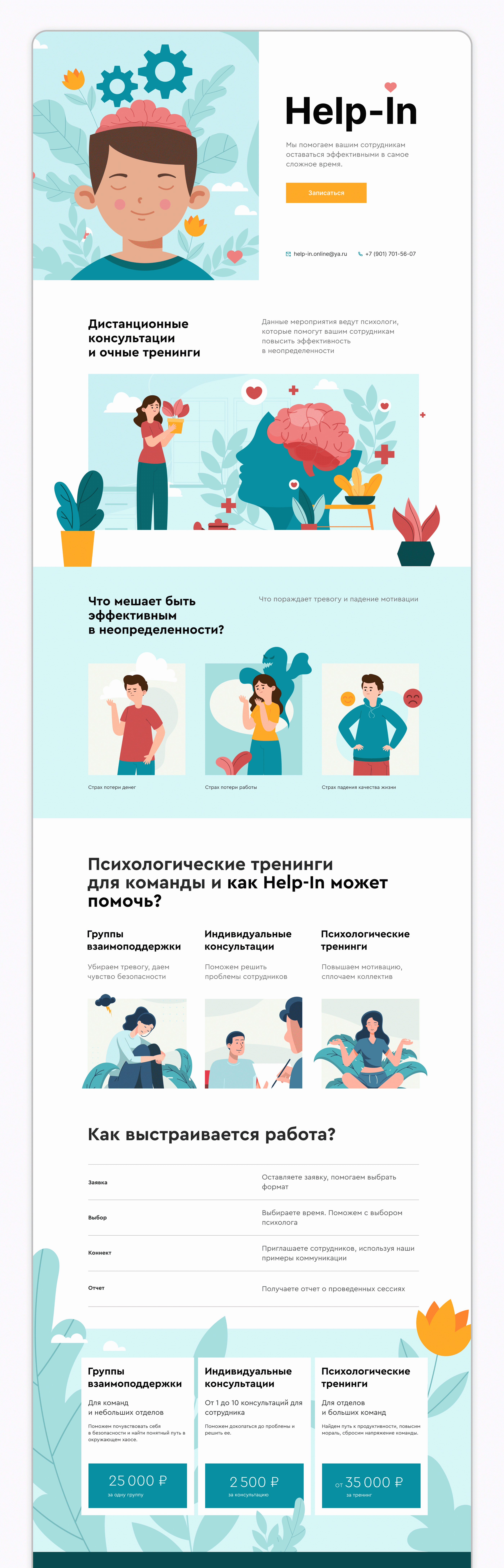 Help-In – Team of psychologists — Изображение №5 — Интерфейсы, Иллюстрация на Dprofile