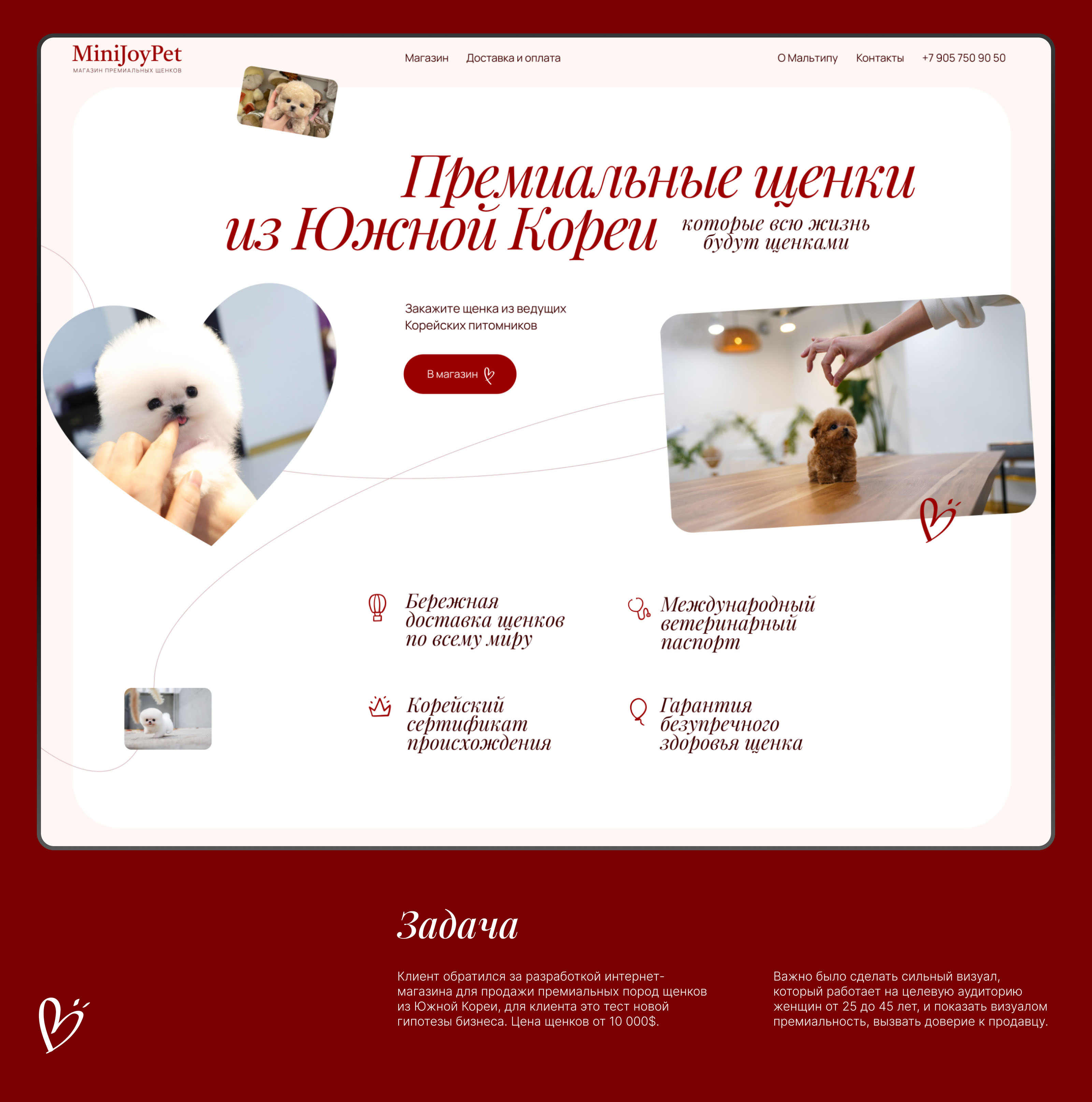Интернет-магазин. Премиальные щенки из Южной Кореи — Изображение №1 — Интерфейсы на Dprofile
