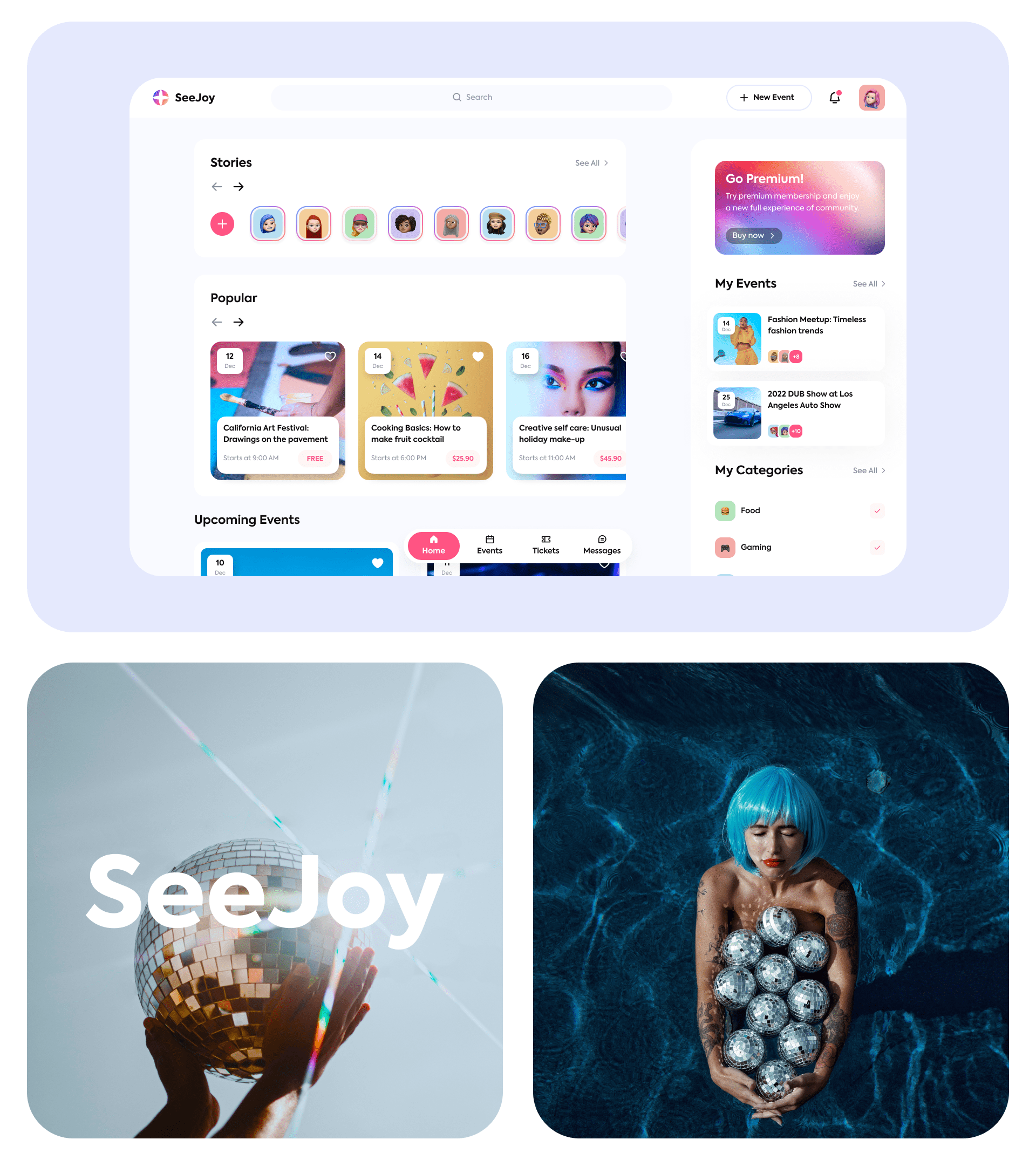 SeeJoy | Event finder — Изображение №5 — Интерфейсы, Брендинг на Dprofile