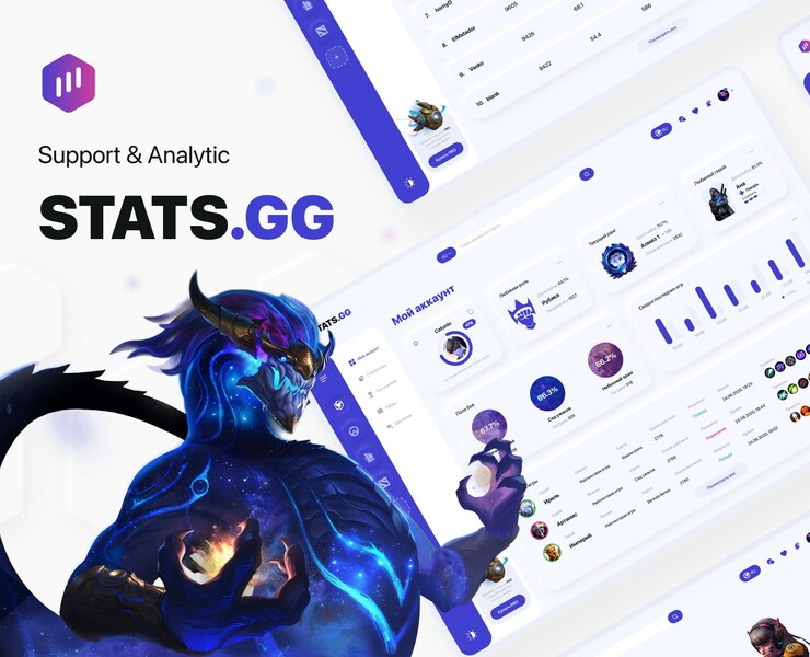 STATS.GG | Service for eSports gamers — Интерфейсы, Брендинг на Dprofile