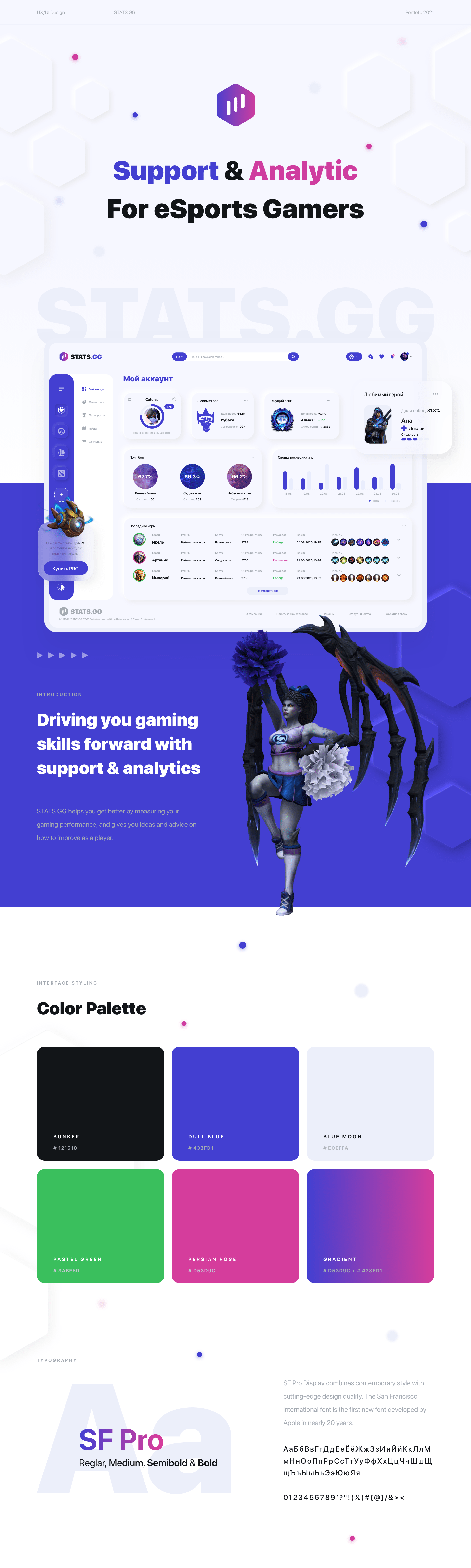 STATS.GG | Service for eSports gamers — Изображение №1 — Интерфейсы, Брендинг на Dprofile