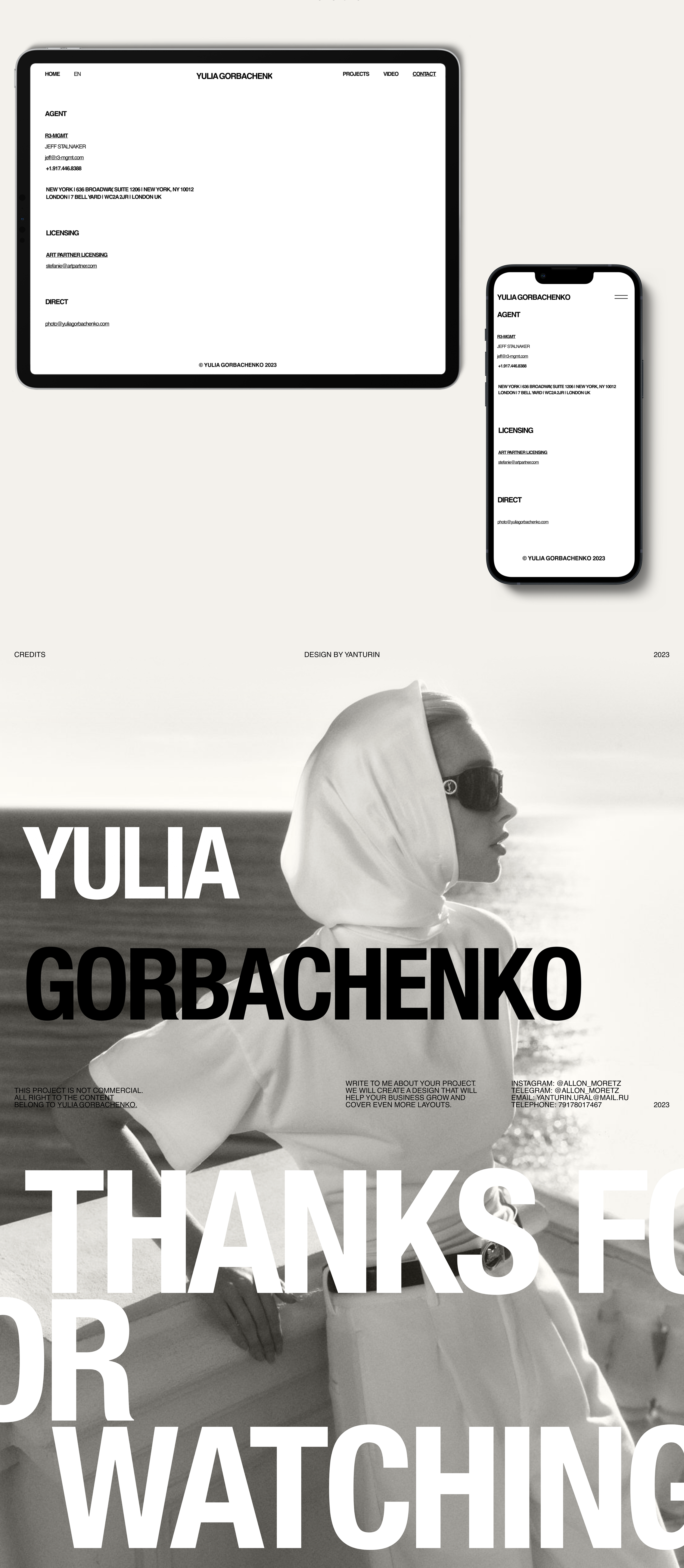 YULIA GORBACHENKO. Photographer portfolio website concept. — Изображение №8 — Интерфейсы, Графика на Dprofile