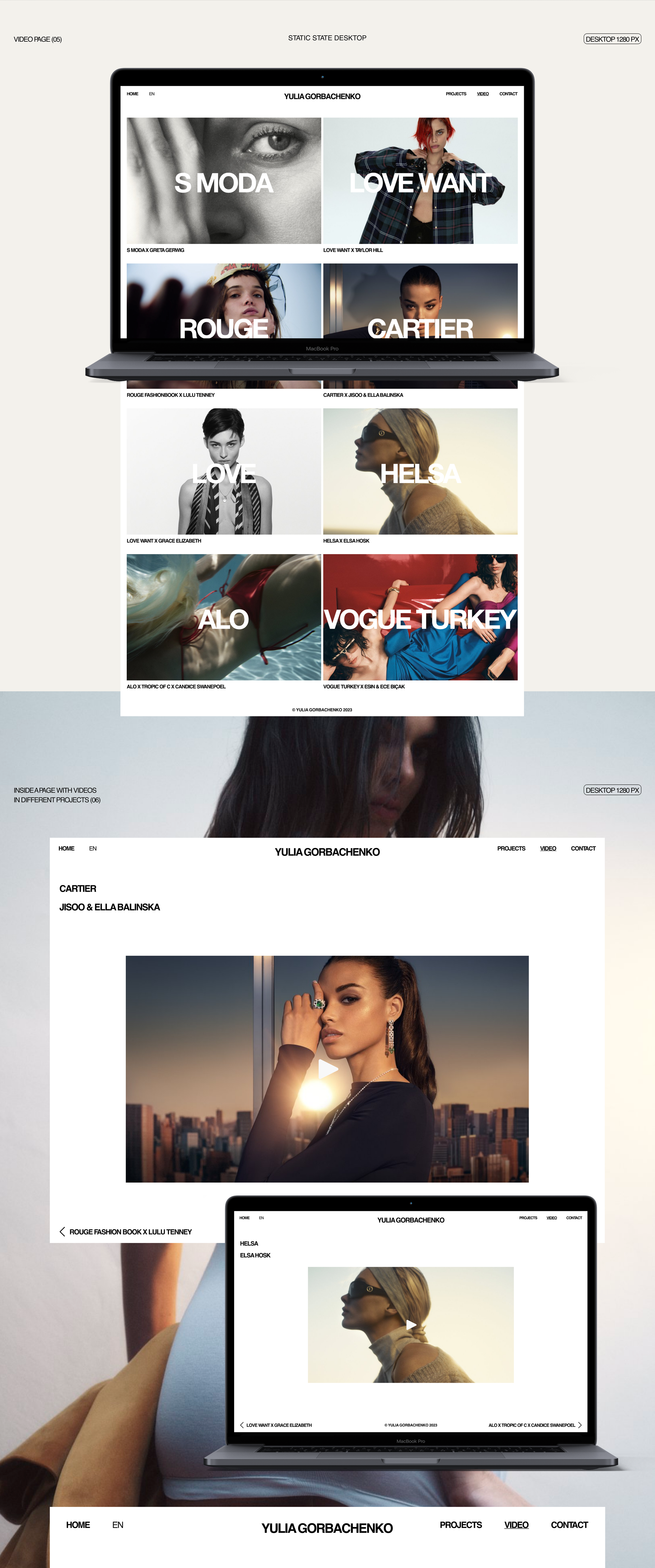 YULIA GORBACHENKO. Photographer portfolio website concept. — Изображение №6 — Интерфейсы, Графика на Dprofile