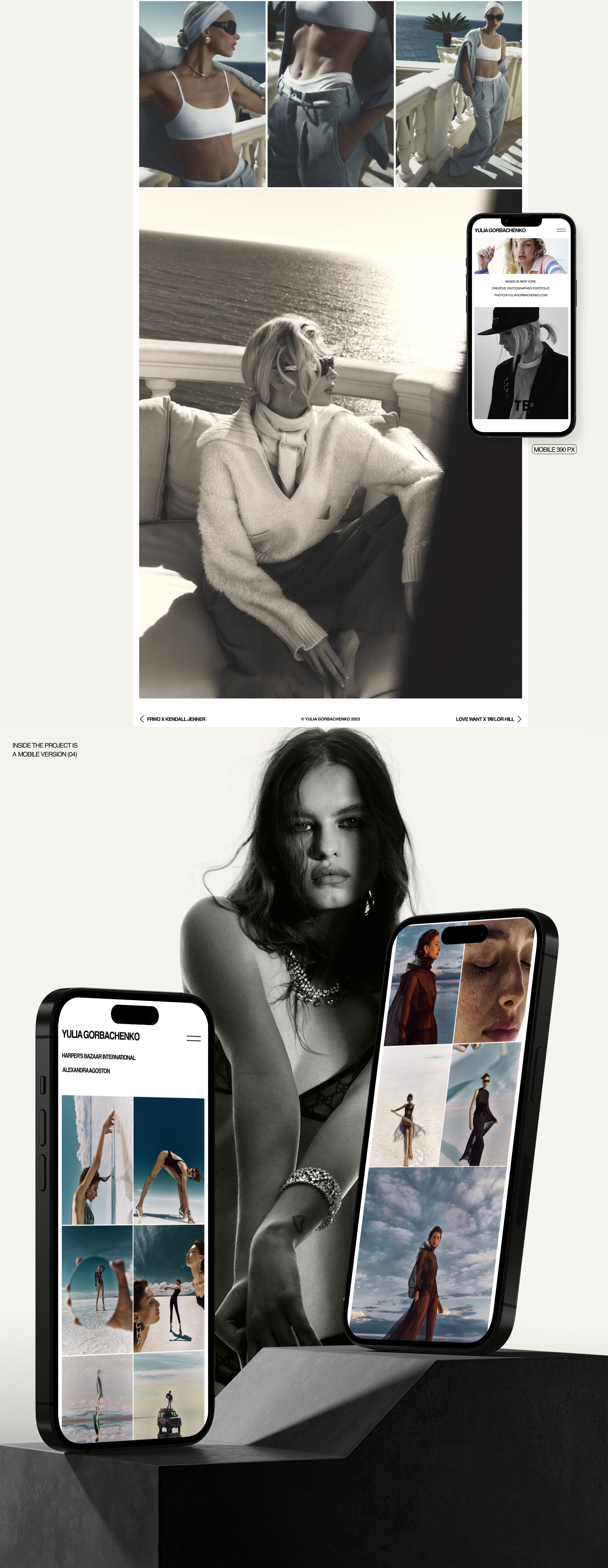 YULIA GORBACHENKO. Photographer portfolio website concept. — Изображение №5 — Интерфейсы, Графика на Dprofile
