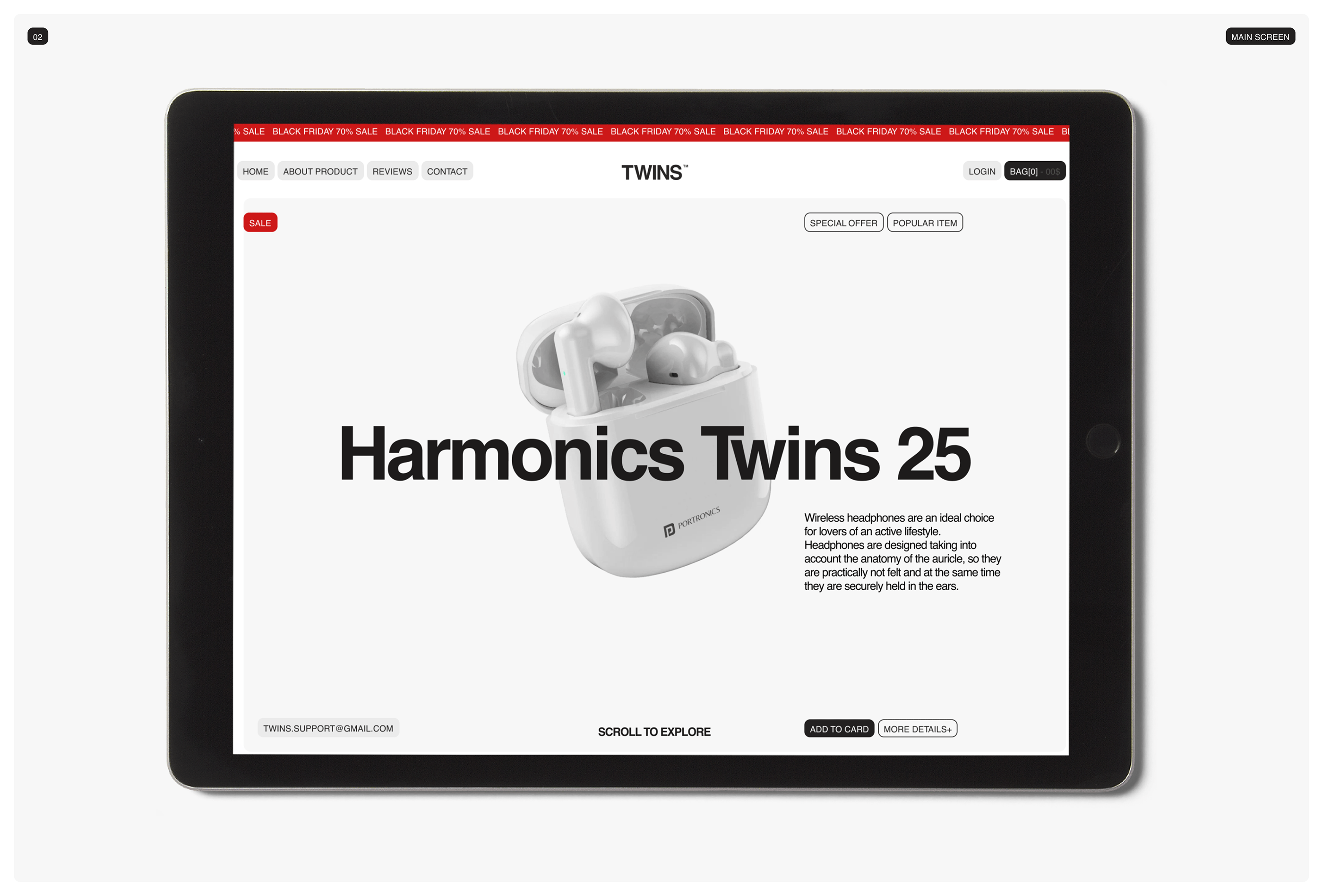 Landing page. E-commerce headphones concept — Изображение №3 — Интерфейсы на Dprofile