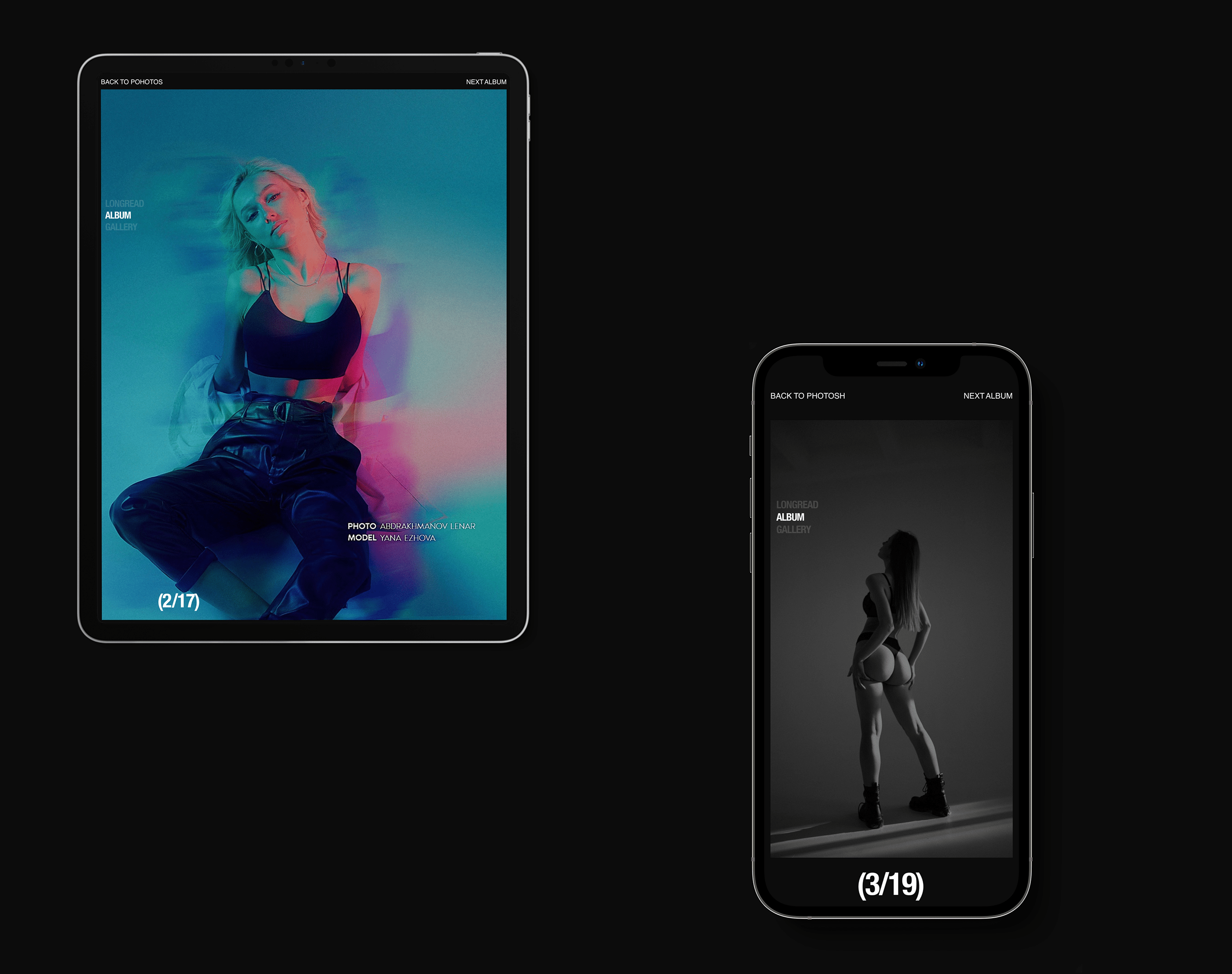 Abdrakhmanov. Photographer portfolio website concept. — Изображение №6 — Интерфейсы, Графика на Dprofile