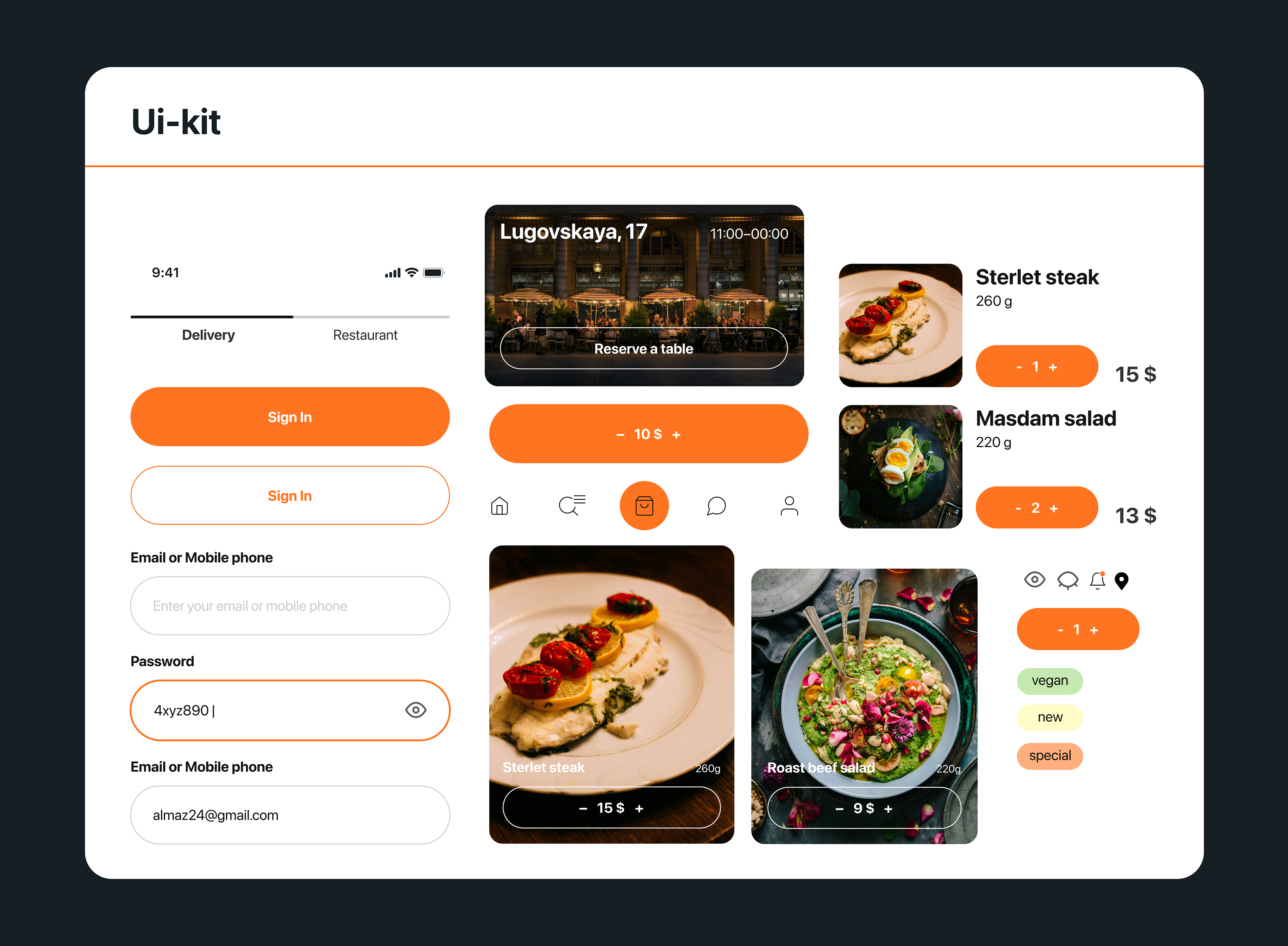 Food Delivery Mobile App | Design Concept — Изображение №15 — Интерфейсы на Dprofile
