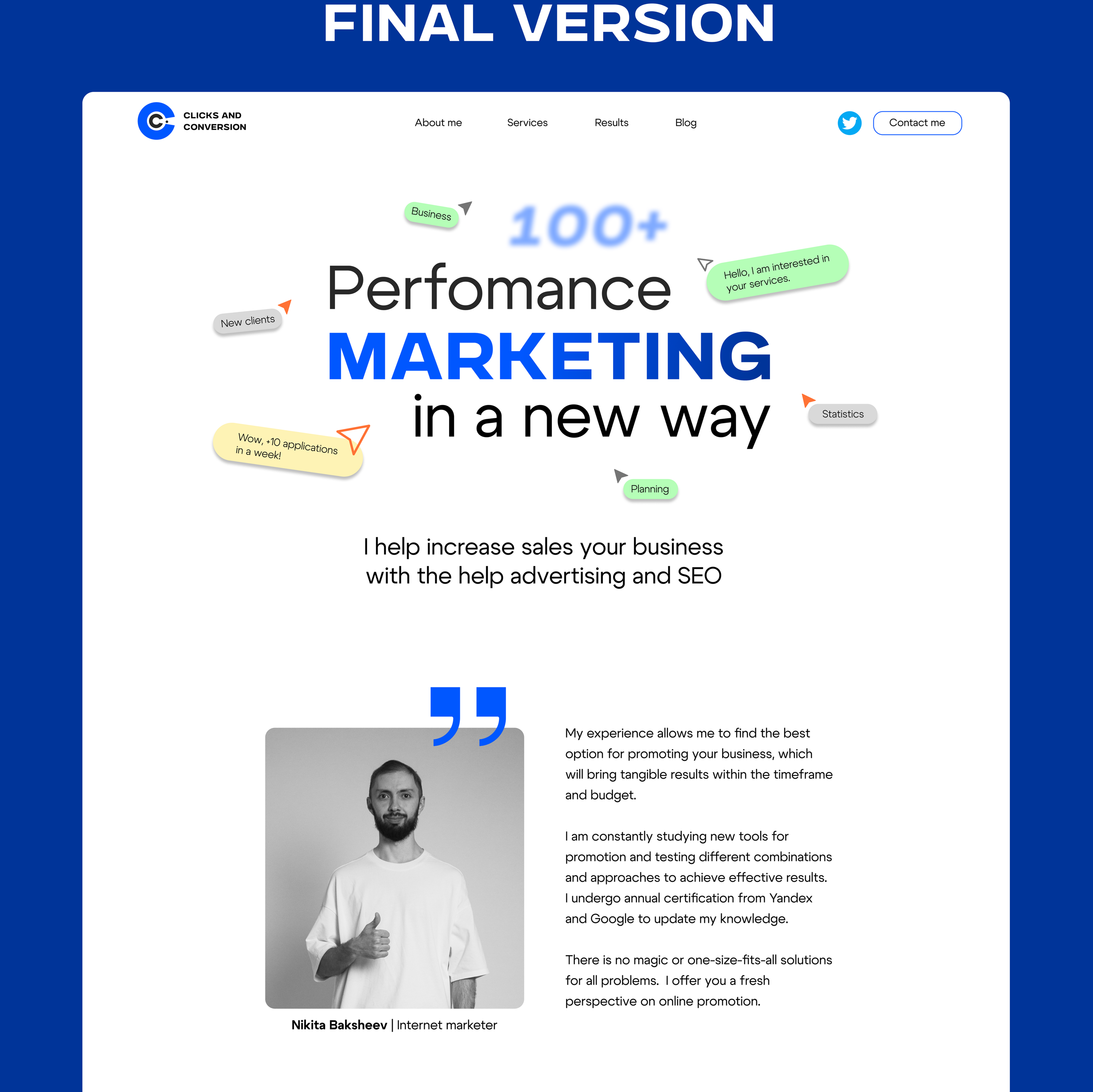 Design Concept Website | Marketing services — Изображение №14 — Интерфейсы, Графика на Dprofile