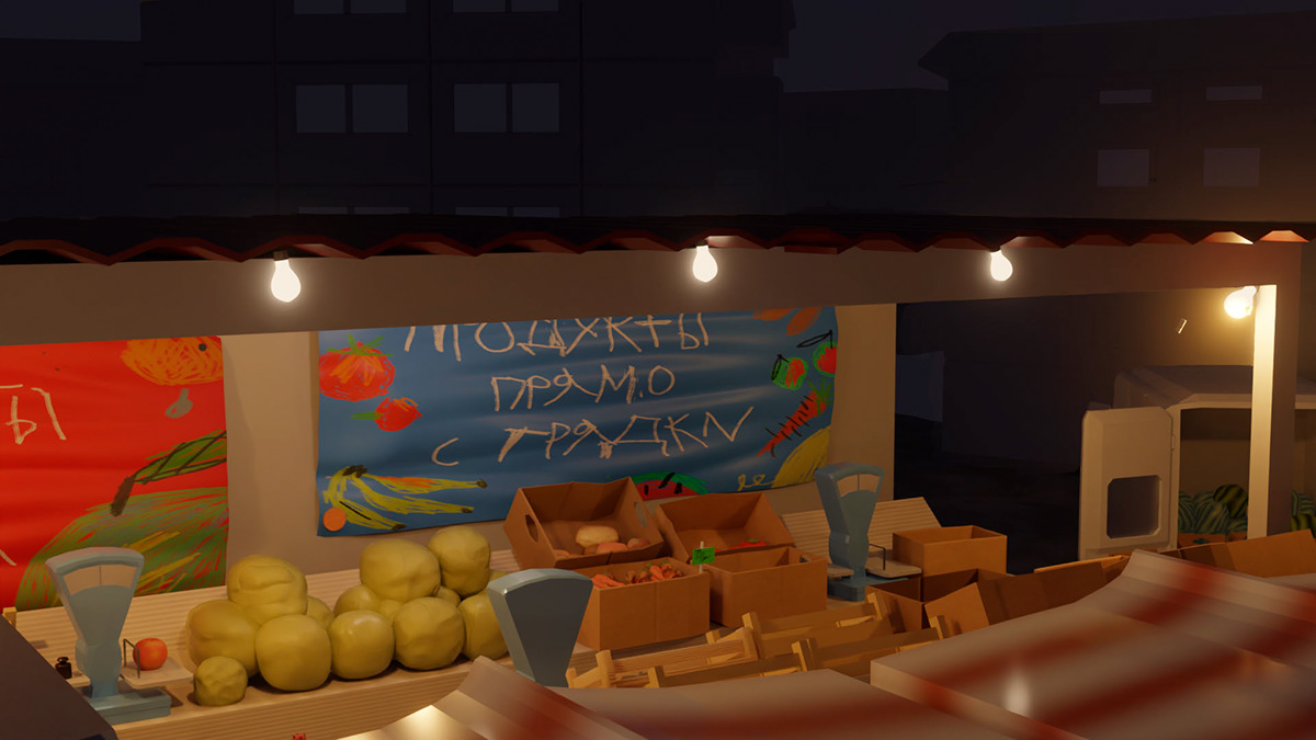 Вечерний рыночек — Изображение №5 — Иллюстрация, 3D на Dprofile