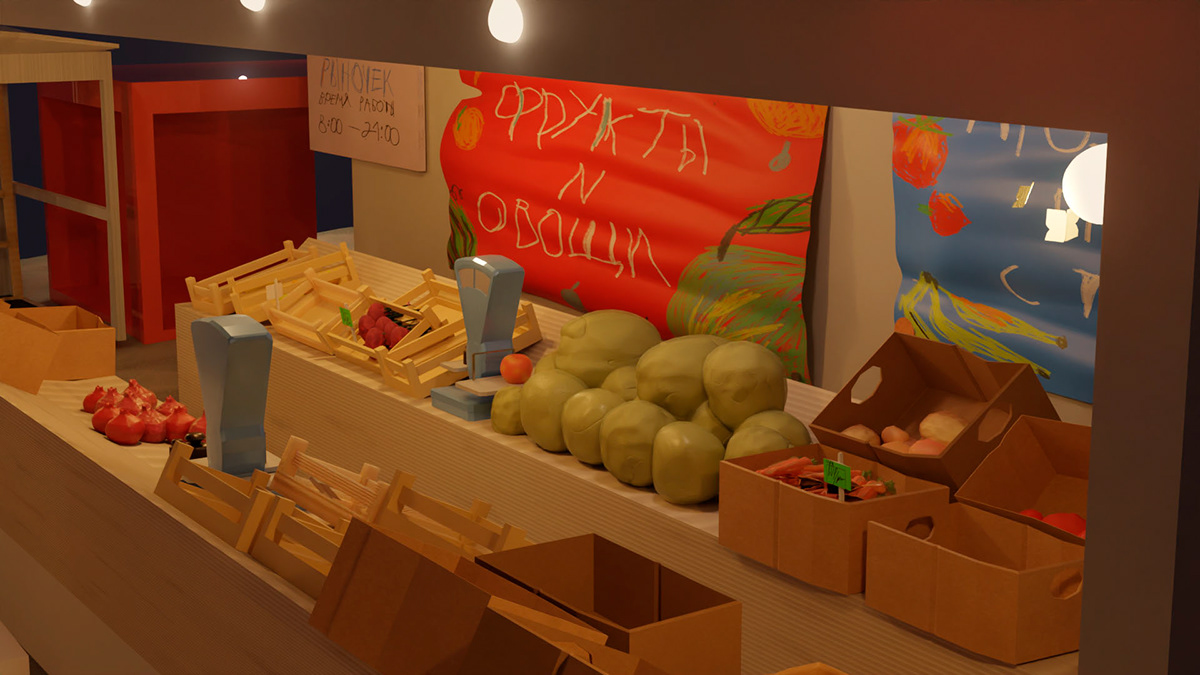 Вечерний рыночек — Изображение №4 — Иллюстрация, 3D на Dprofile