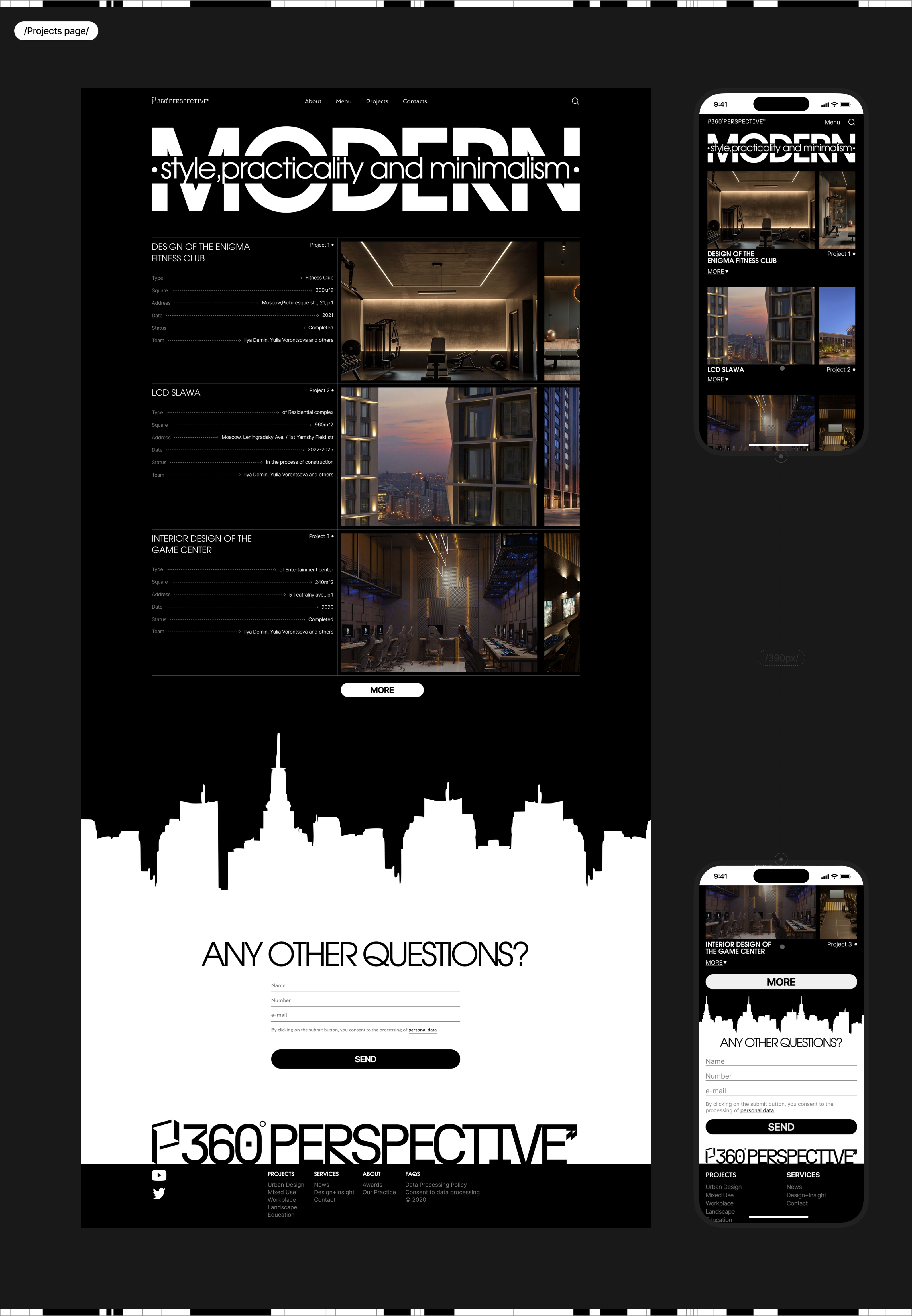 architectural bureau 360 PERSPECTIVE’’ — Изображение №10 — Интерфейсы на Dprofile