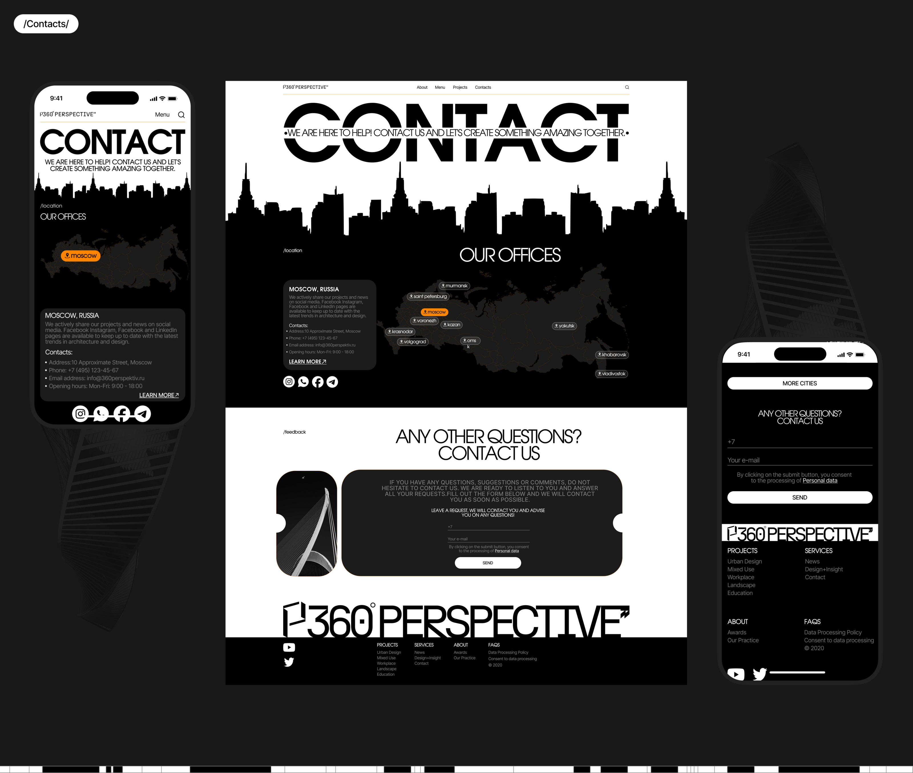 architectural bureau 360 PERSPECTIVE’’ — Изображение №17 — Интерфейсы на Dprofile