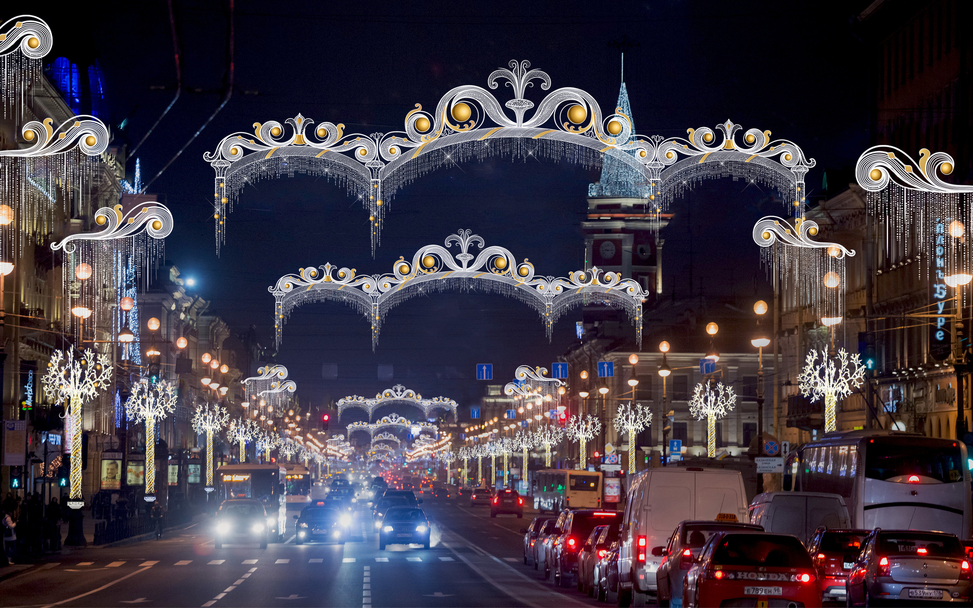 Новогодний Невский проспект (2016–2022) — Изображение №1 — Графика, 3D на Dprofile