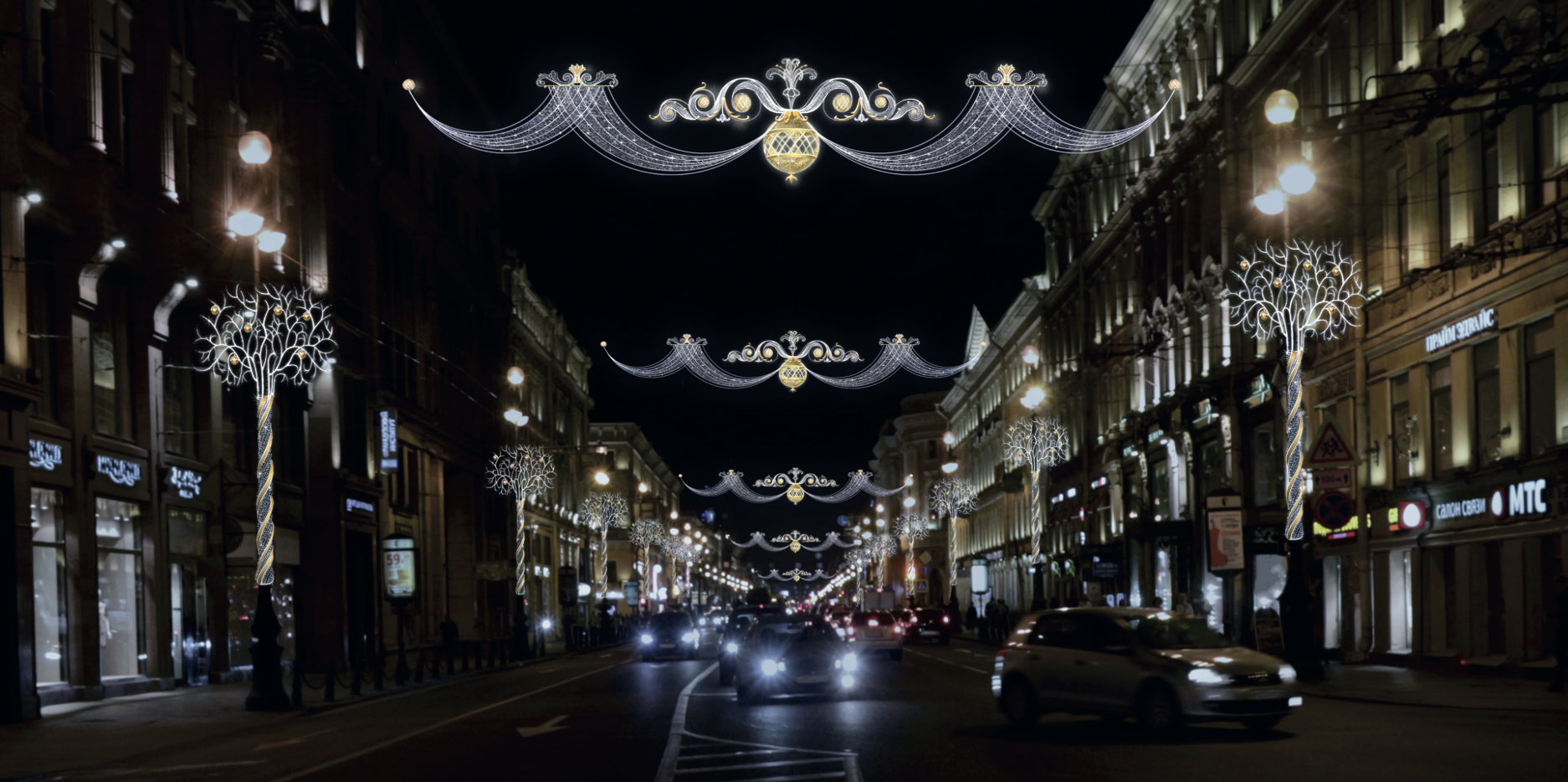 Новогодний Невский проспект (2016–2022) — Изображение №11 — Графика, 3D на Dprofile