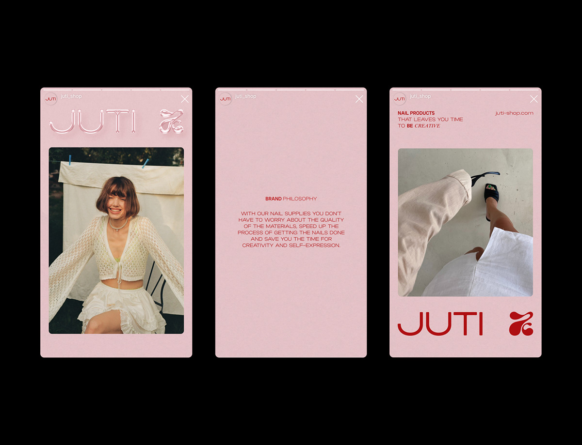 JUTI / nail supplies shop brand identity — Изображение №19 — Брендинг на Dprofile