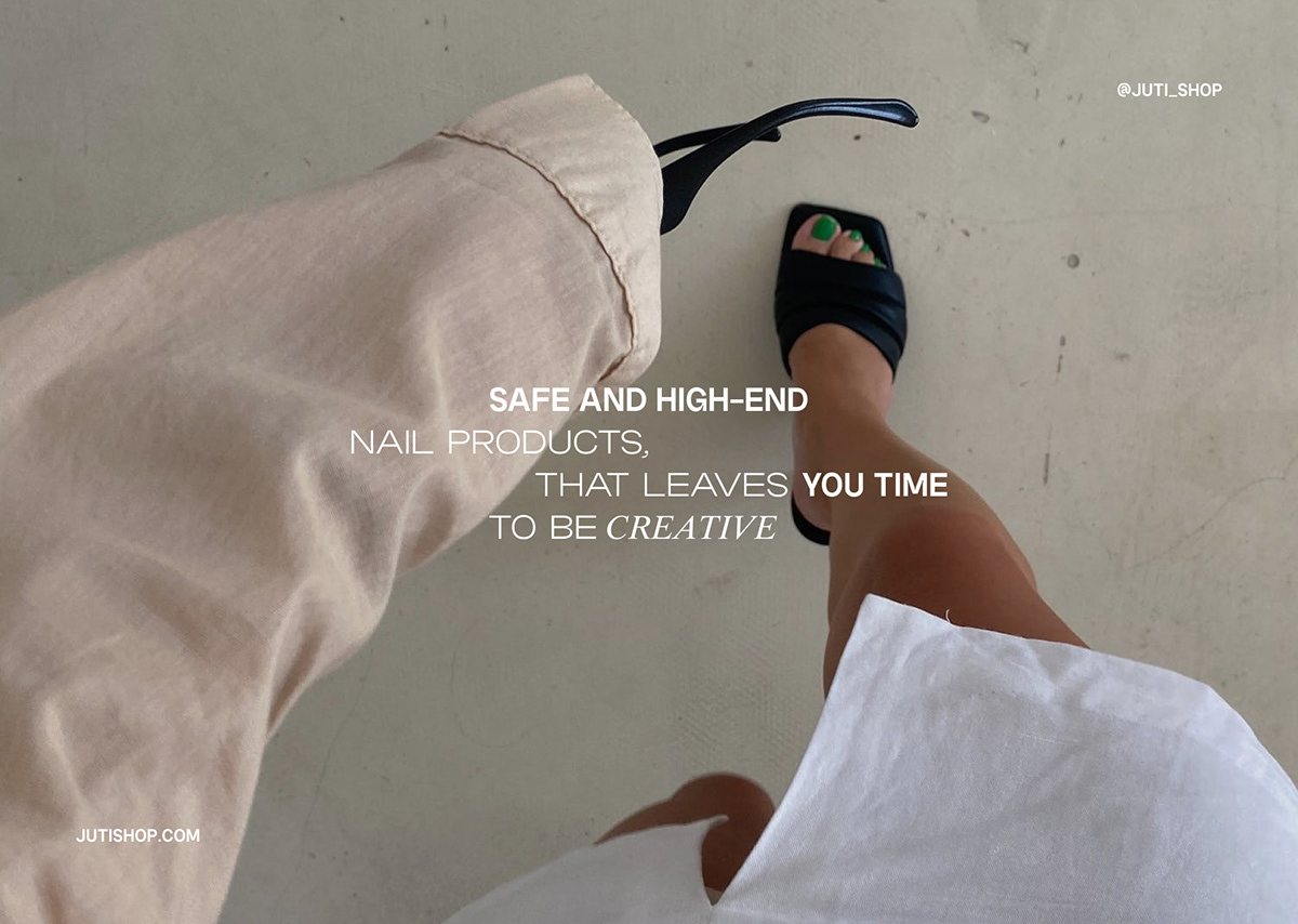 JUTI / nail supplies shop brand identity — Изображение №6 — Брендинг на Dprofile
