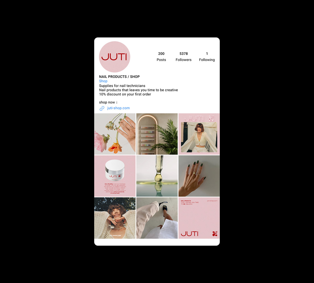 JUTI / nail supplies shop brand identity — Изображение №16 — Брендинг на Dprofile