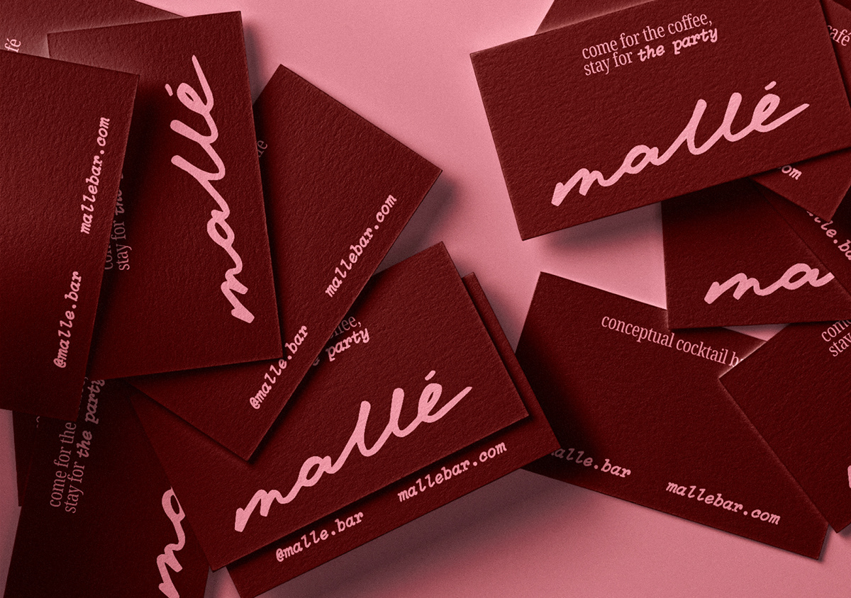 Malle / Cocktail bar & cafe brand identity — Изображение №4 — Брендинг на Dprofile