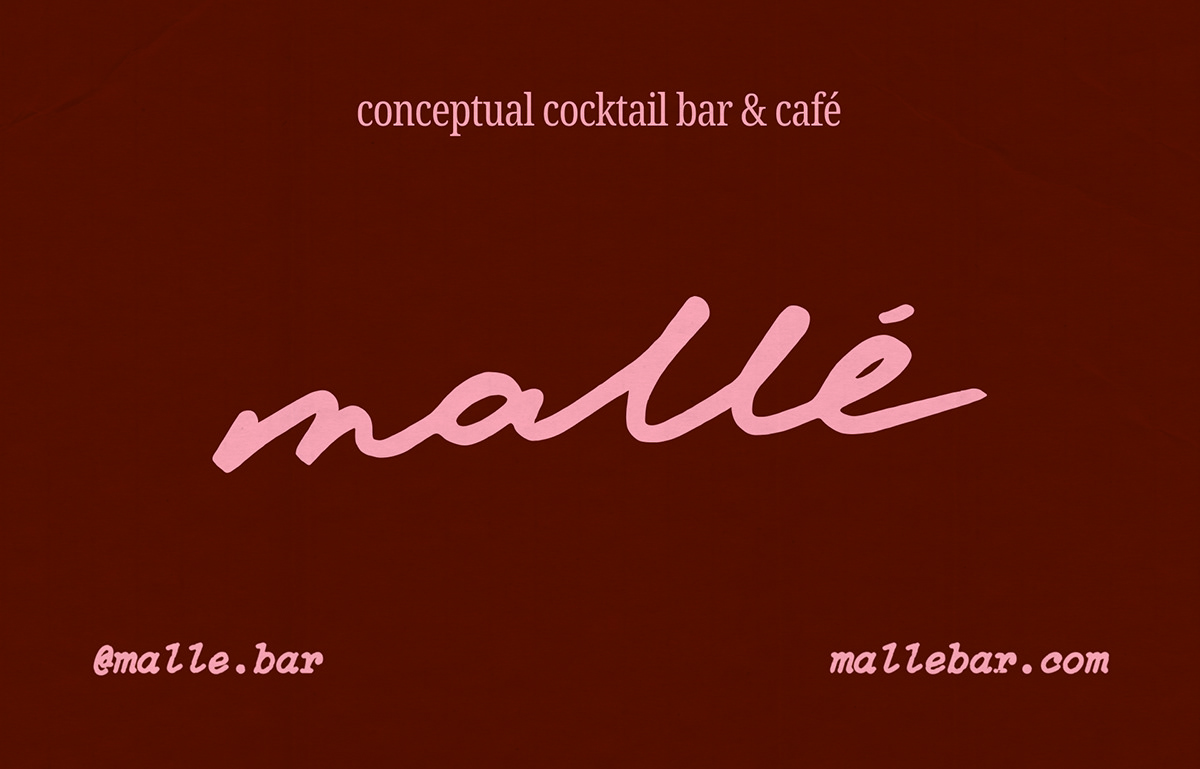 Malle / Cocktail bar & cafe brand identity — Изображение №10 — Брендинг на Dprofile
