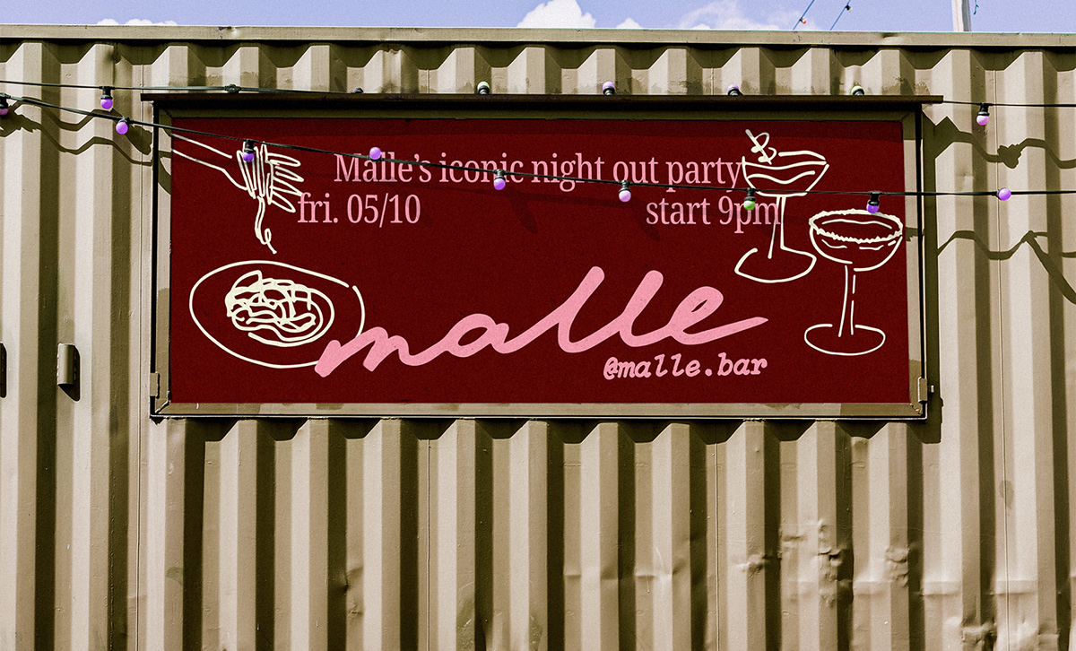 Malle / Cocktail bar & cafe brand identity — Изображение №8 — Брендинг на Dprofile