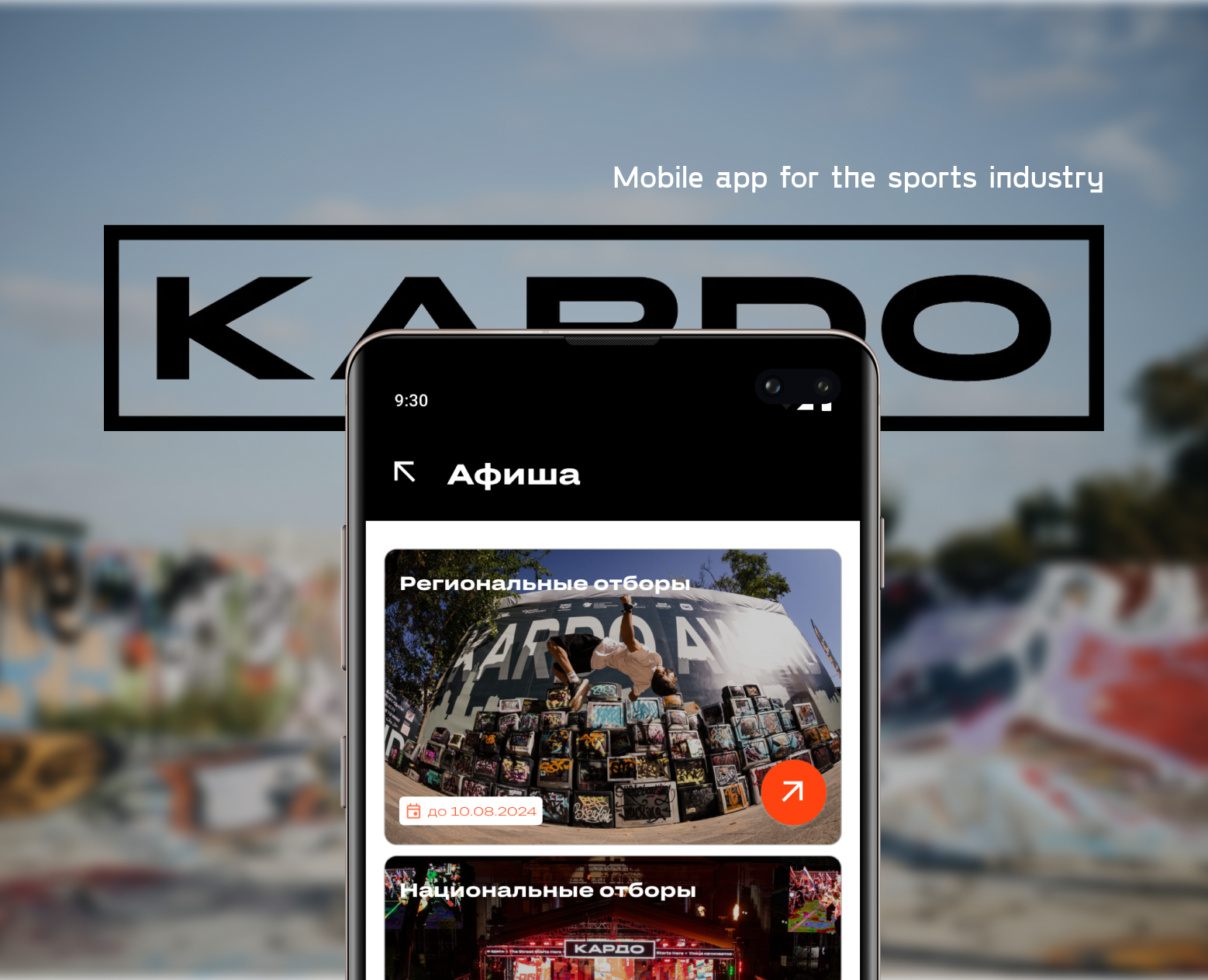 Mobile app for sport industry — Интерфейсы на Dprofile