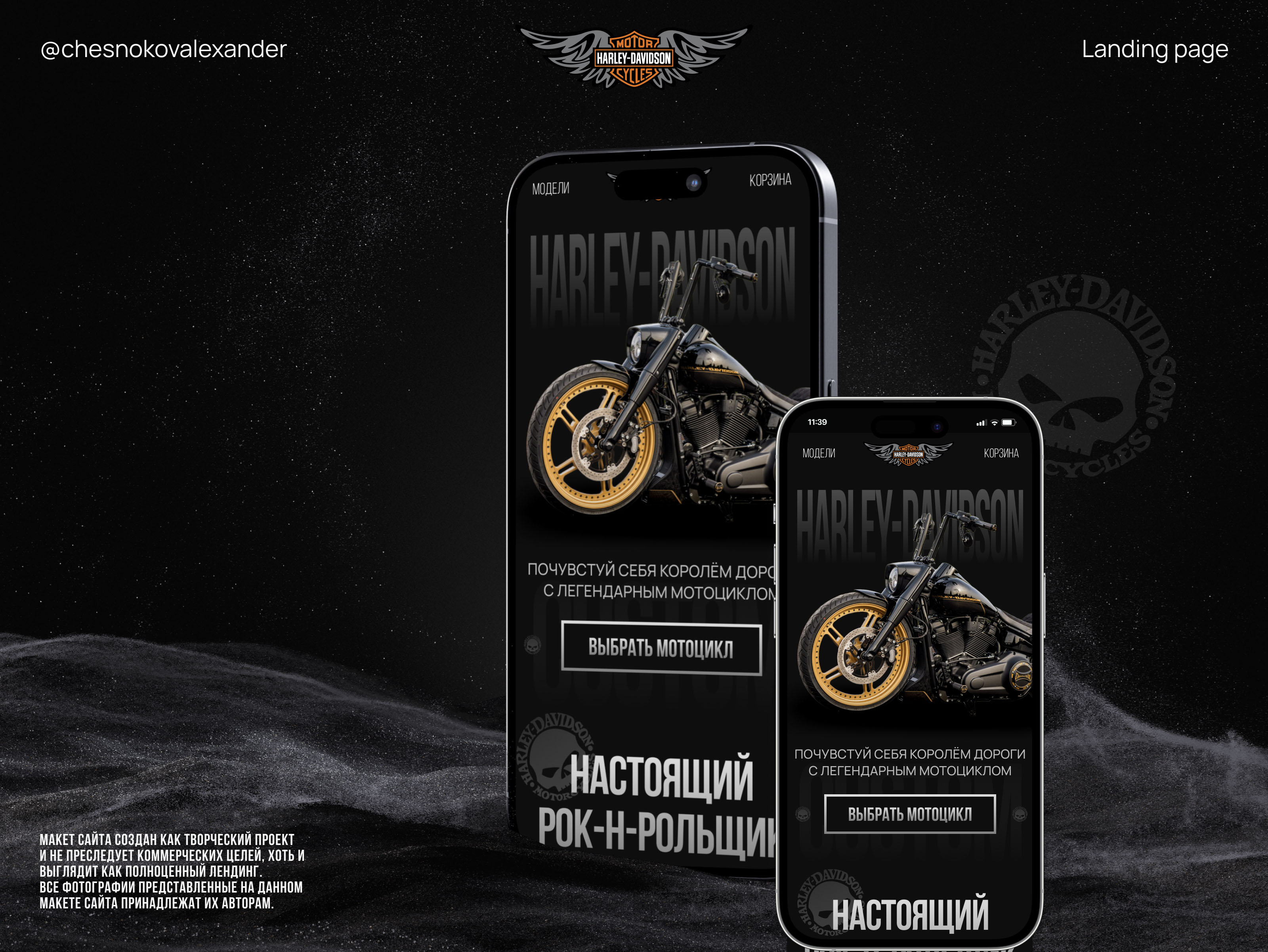 Промо-сайт для Harley-Davidson — Изображение №1 — Интерфейсы на Dprofile
