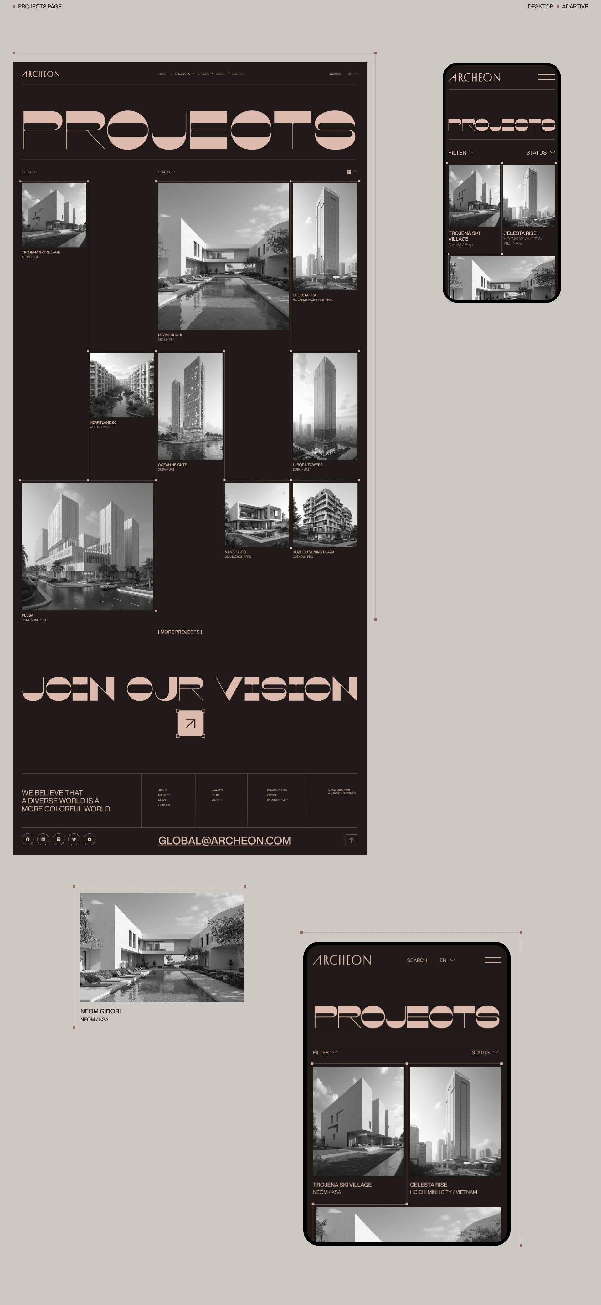 ARCHEON | Corporate Website Redesign — Изображение №6 — Интерфейсы на Dprofile
