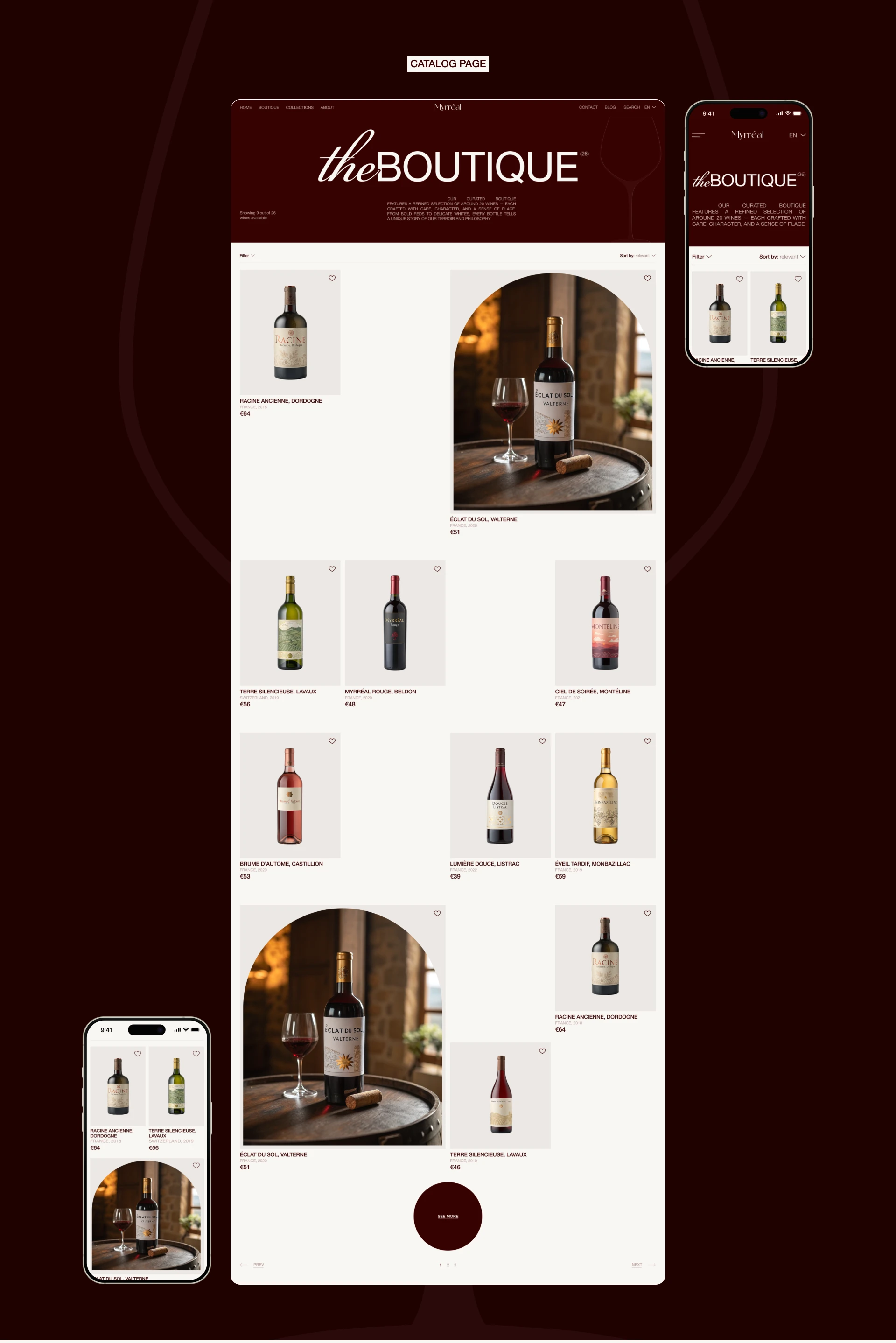 MYRREAL | Corporate website UX/UI Design | Winery — Изображение №6 — Интерфейсы на Dprofile