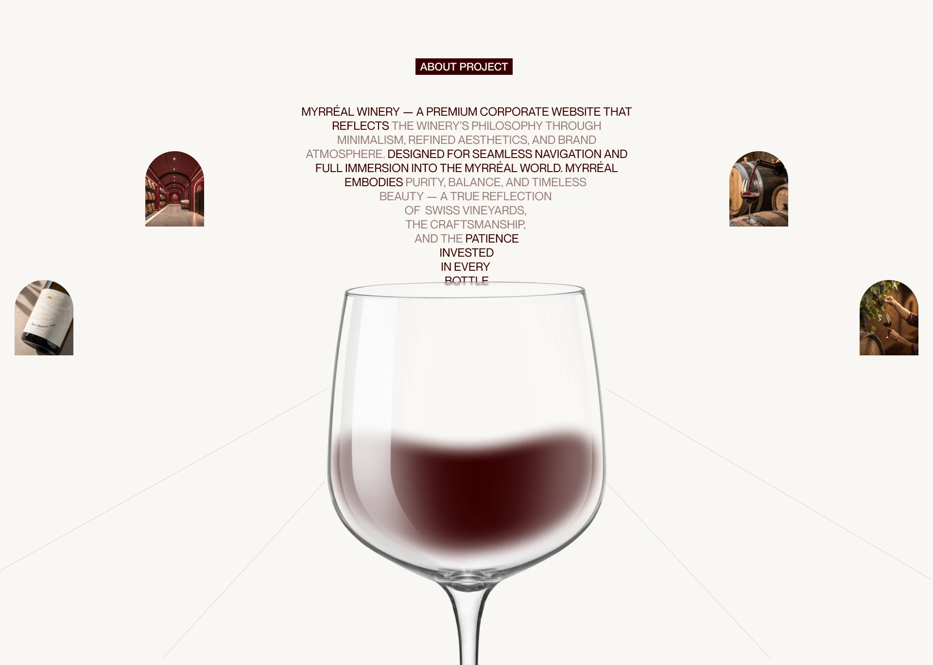 MYRREAL | Corporate website UX/UI Design | Winery — Изображение №2 — Интерфейсы на Dprofile