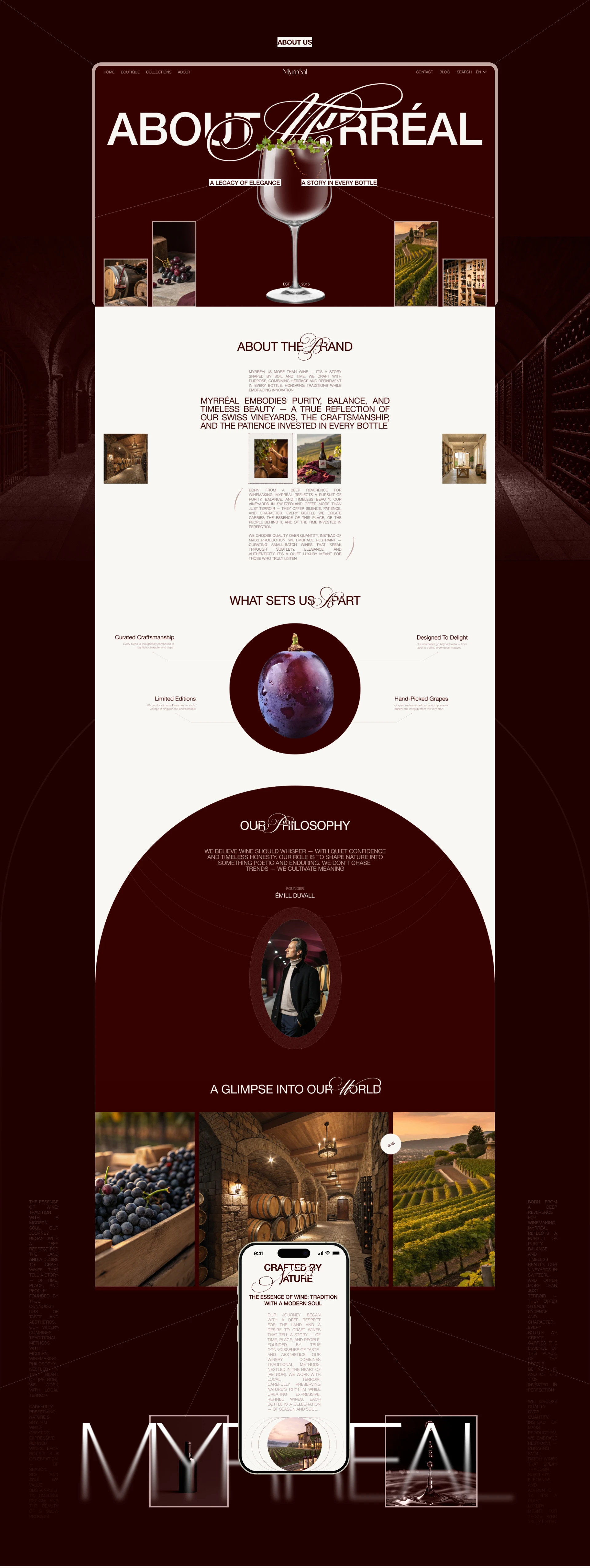 MYRREAL | Corporate website UX/UI Design | Winery — Изображение №12 — Интерфейсы на Dprofile